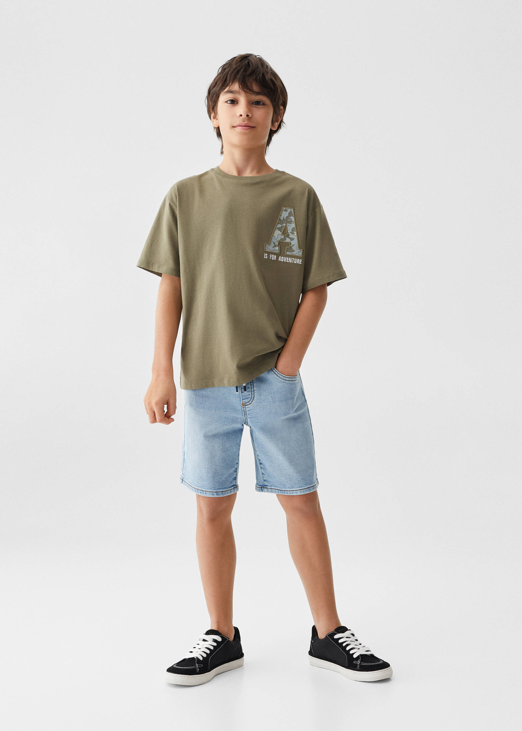 Printed cotton-blend T-shirt - General plane