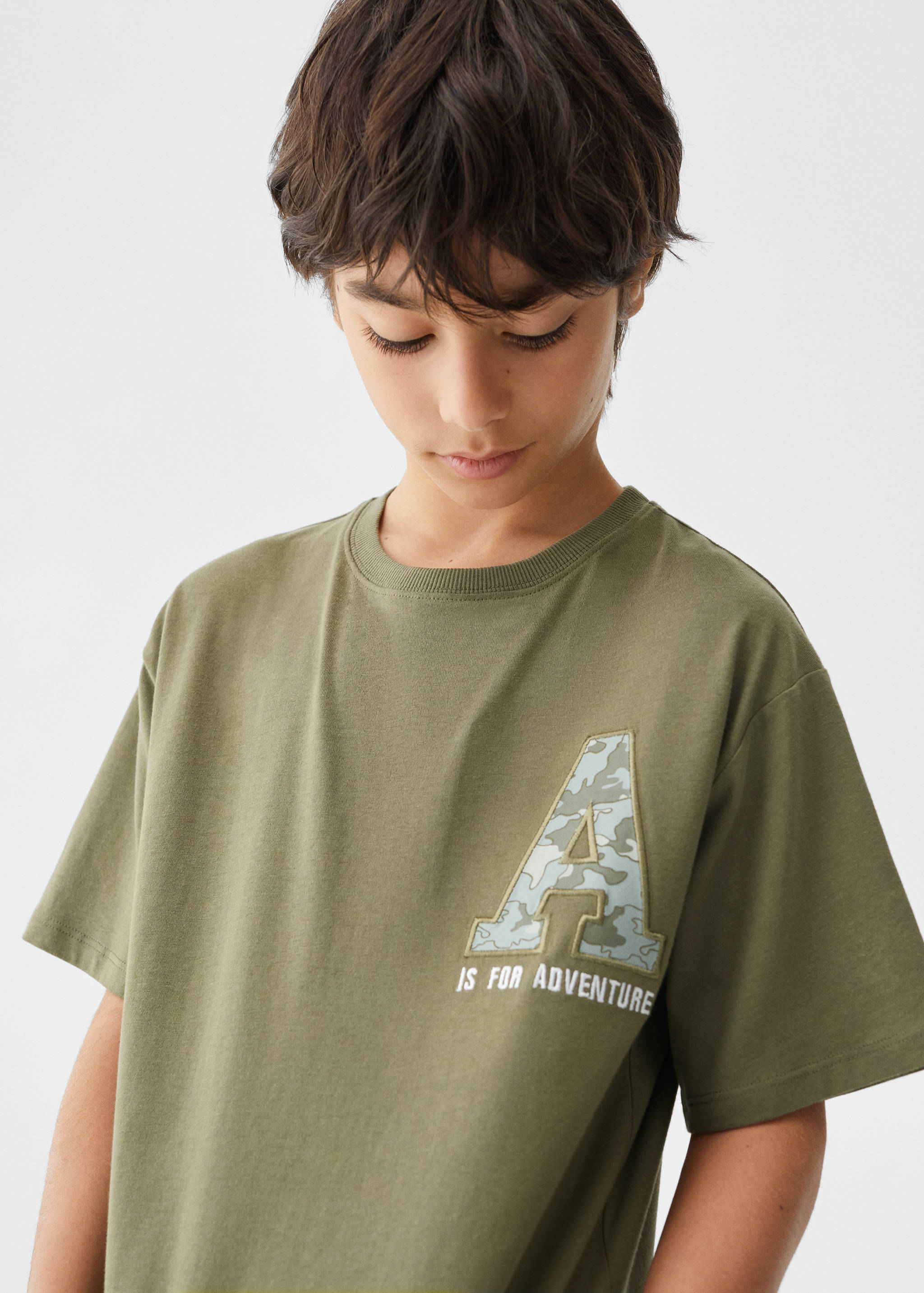 Printed cotton-blend T-shirt - Details of the article 1