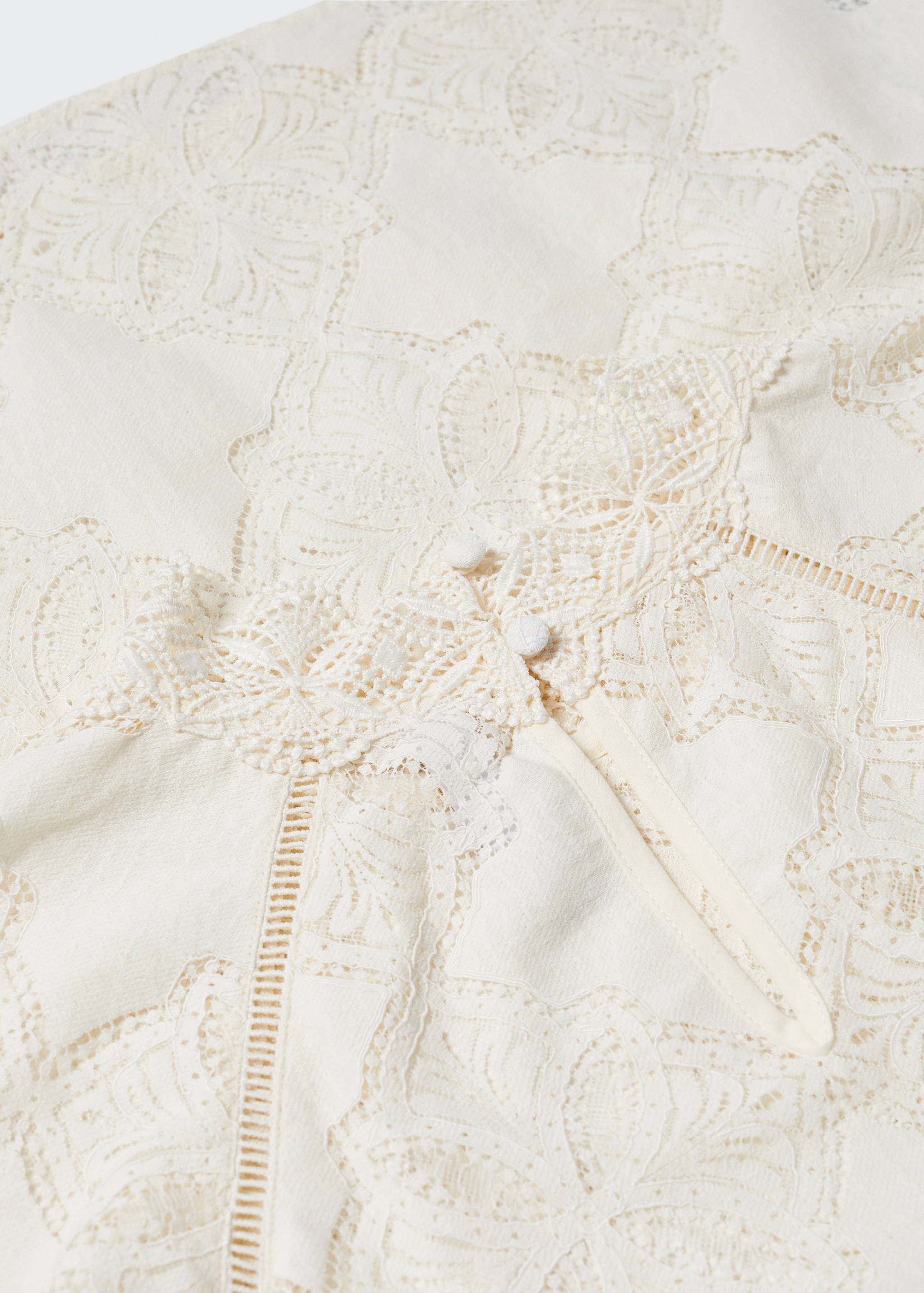 Puffed sleeves lace blouse - Details of the article 8