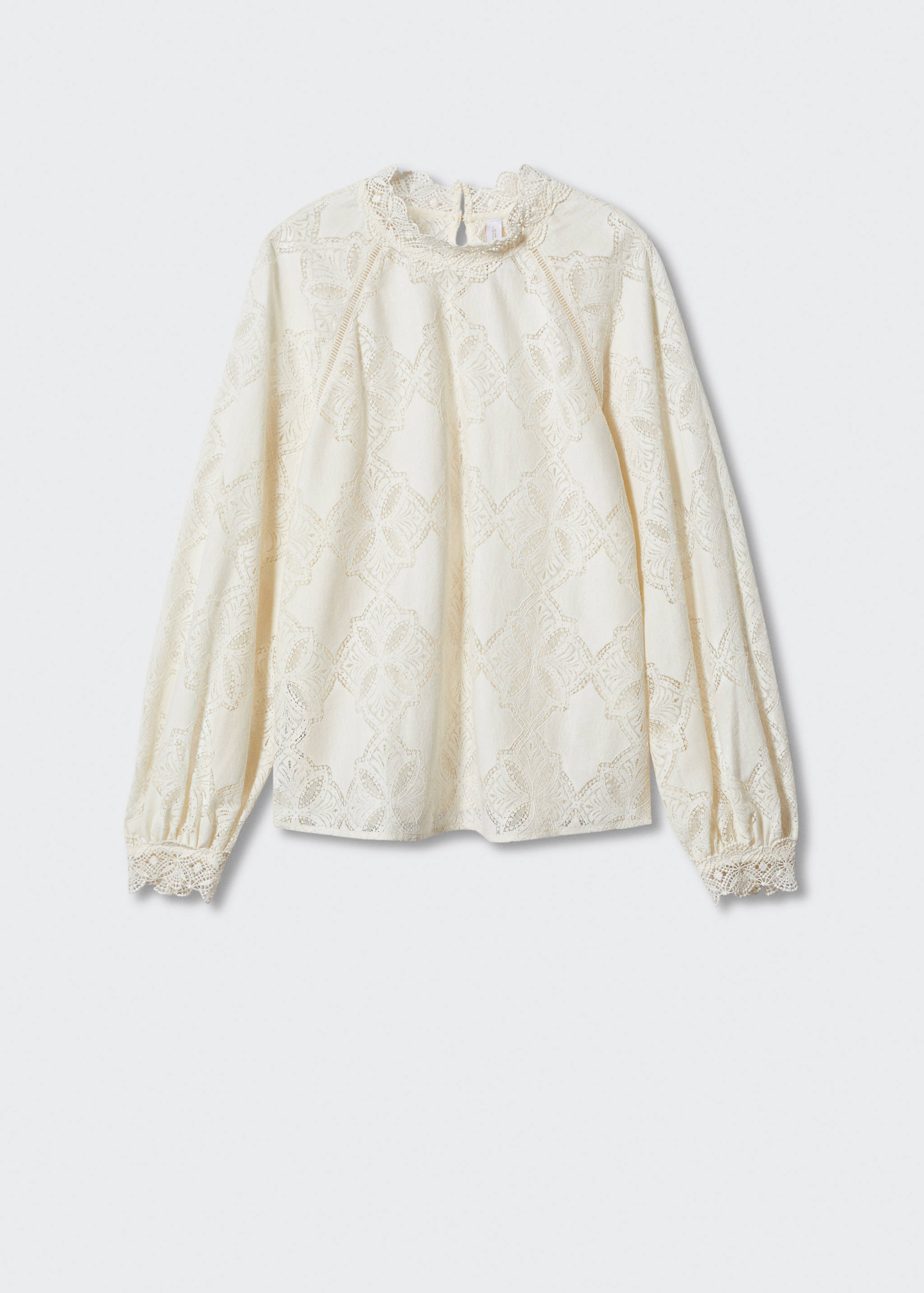 Puffed sleeves lace blouse - Article without model