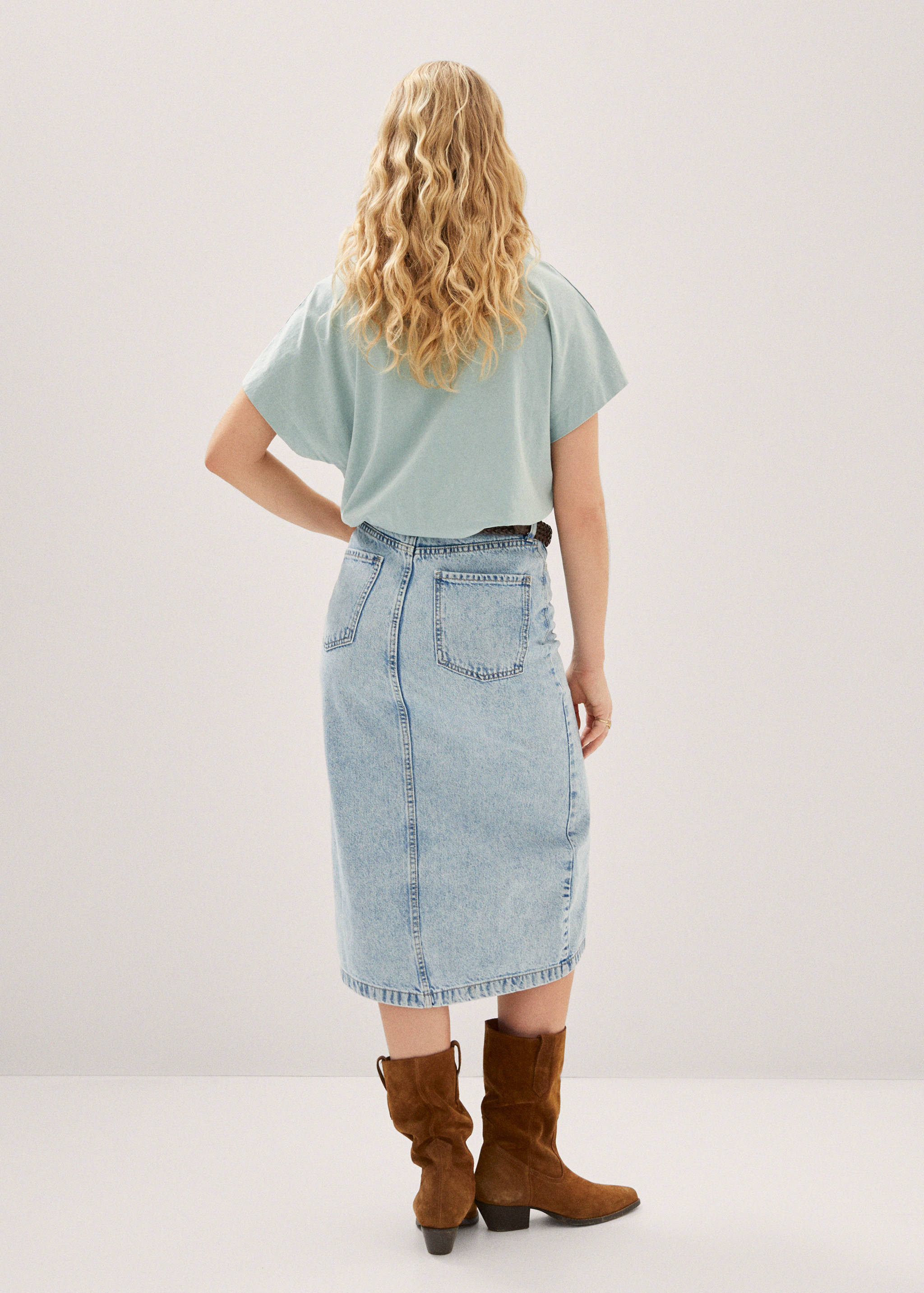 Camiseta algodón efecto lavado - Reverso del artículo