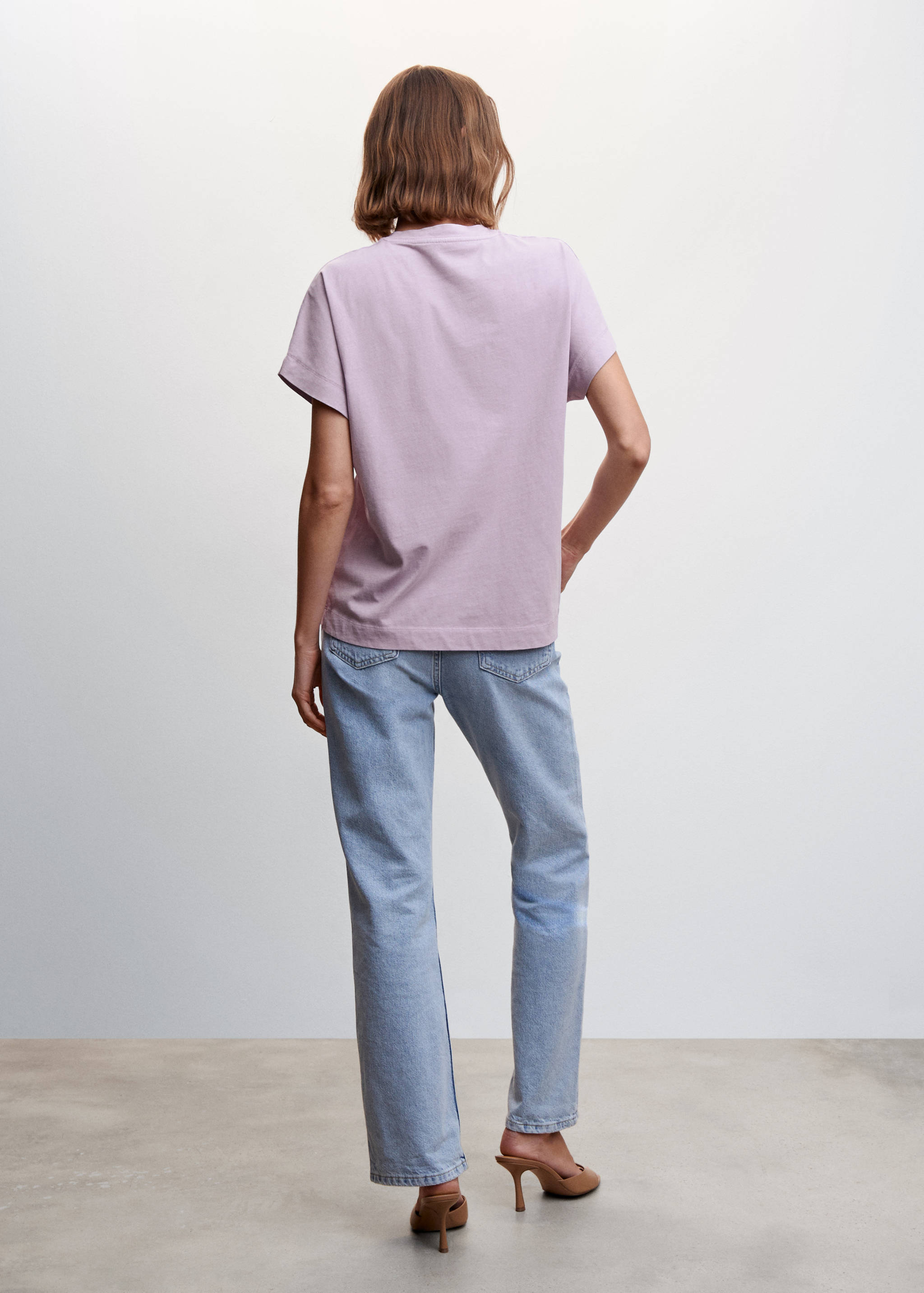 Camiseta algodón efecto lavado - Reverso del artículo