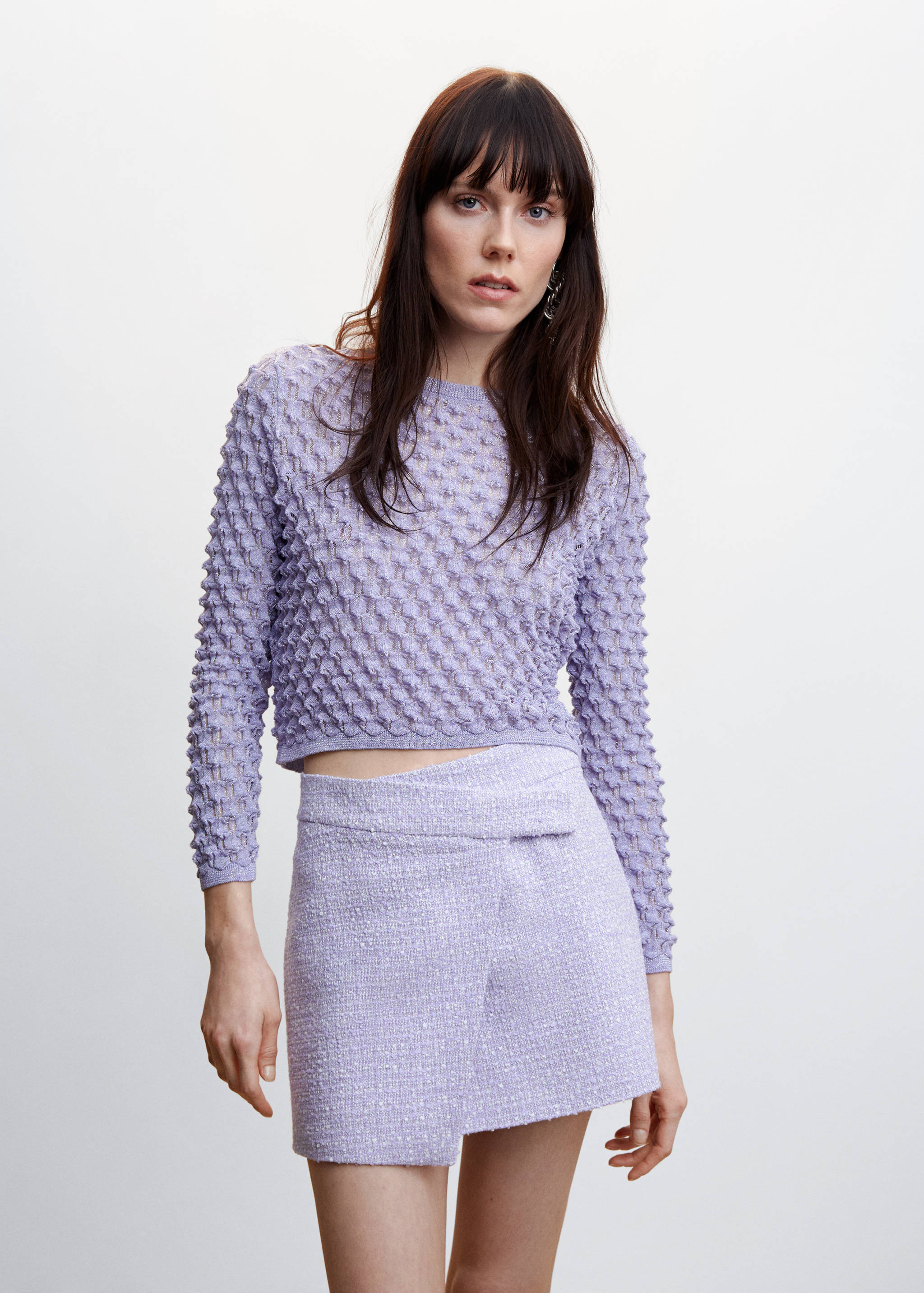 Knitted cropped sweater - Medium plane
