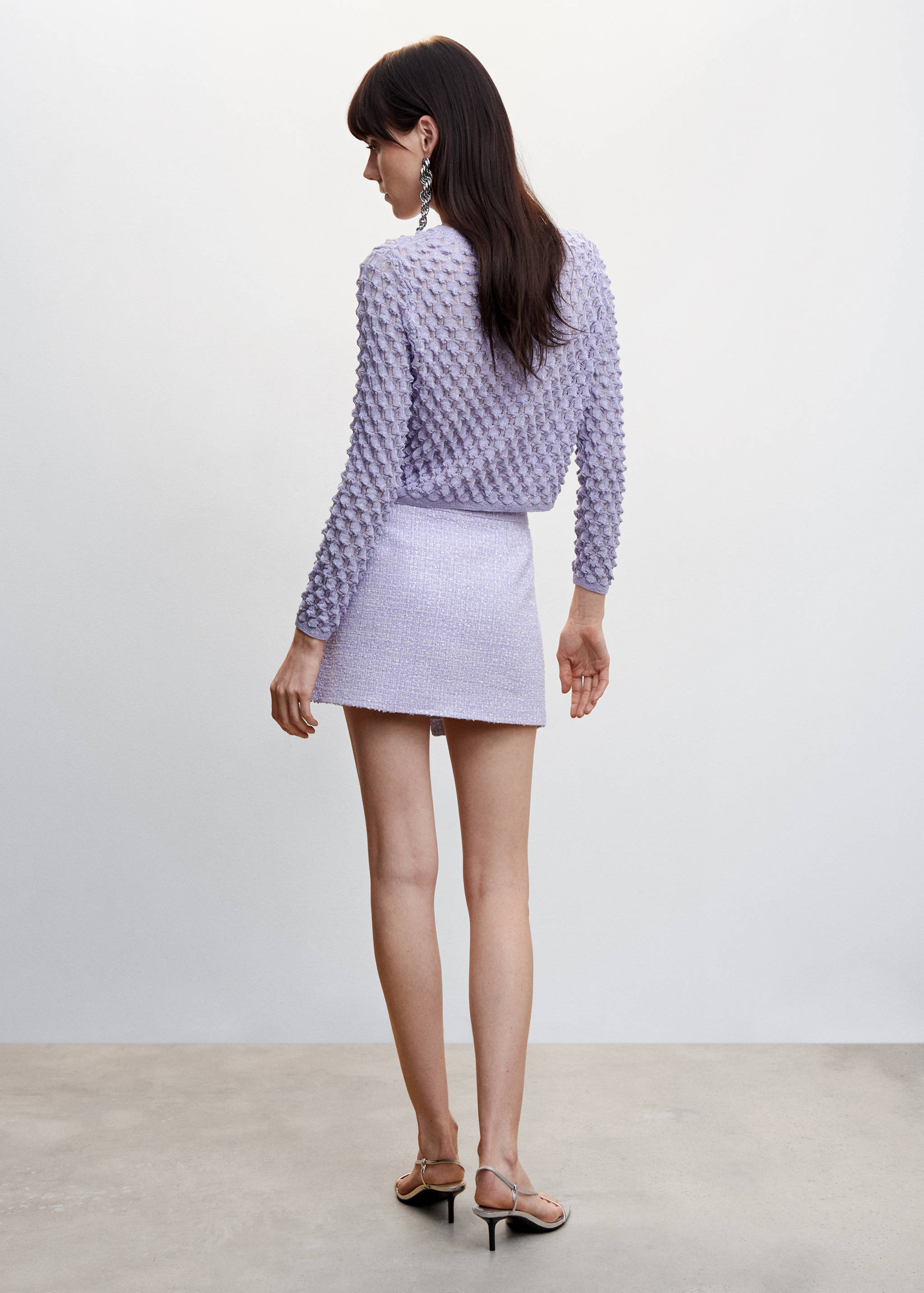 Knitted cropped sweater - Reverse of the article