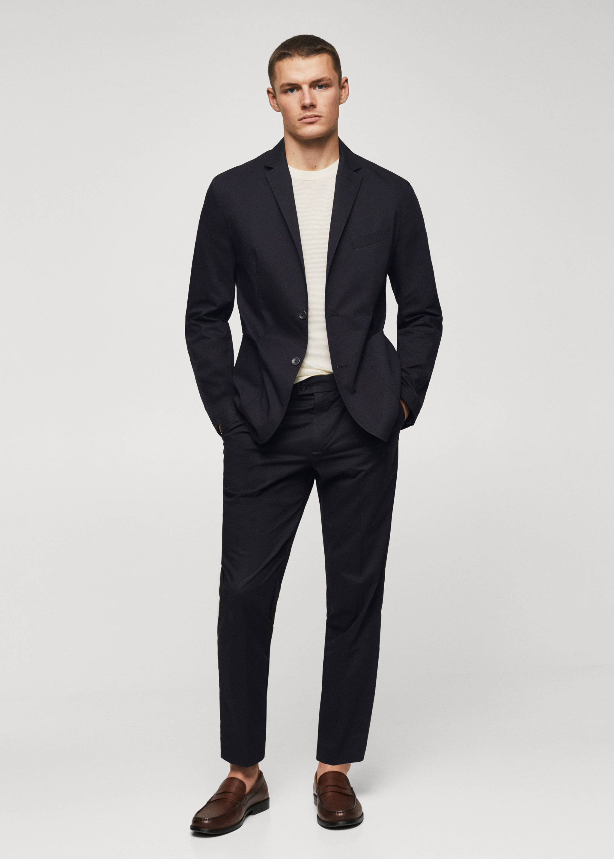 Pantalon à pinces coton - Plan général