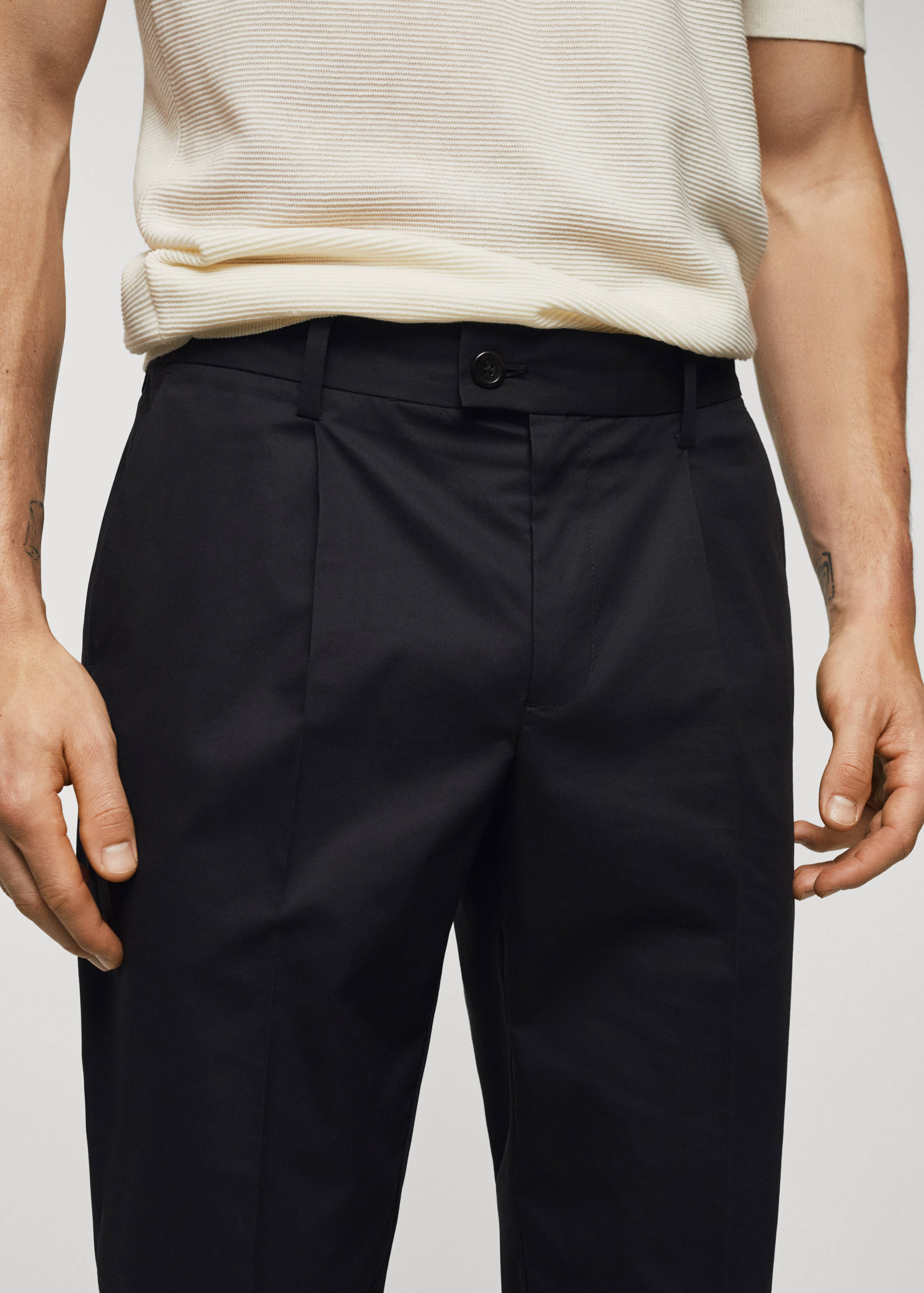 Pantalon à pinces coton - Détail de l'article 1