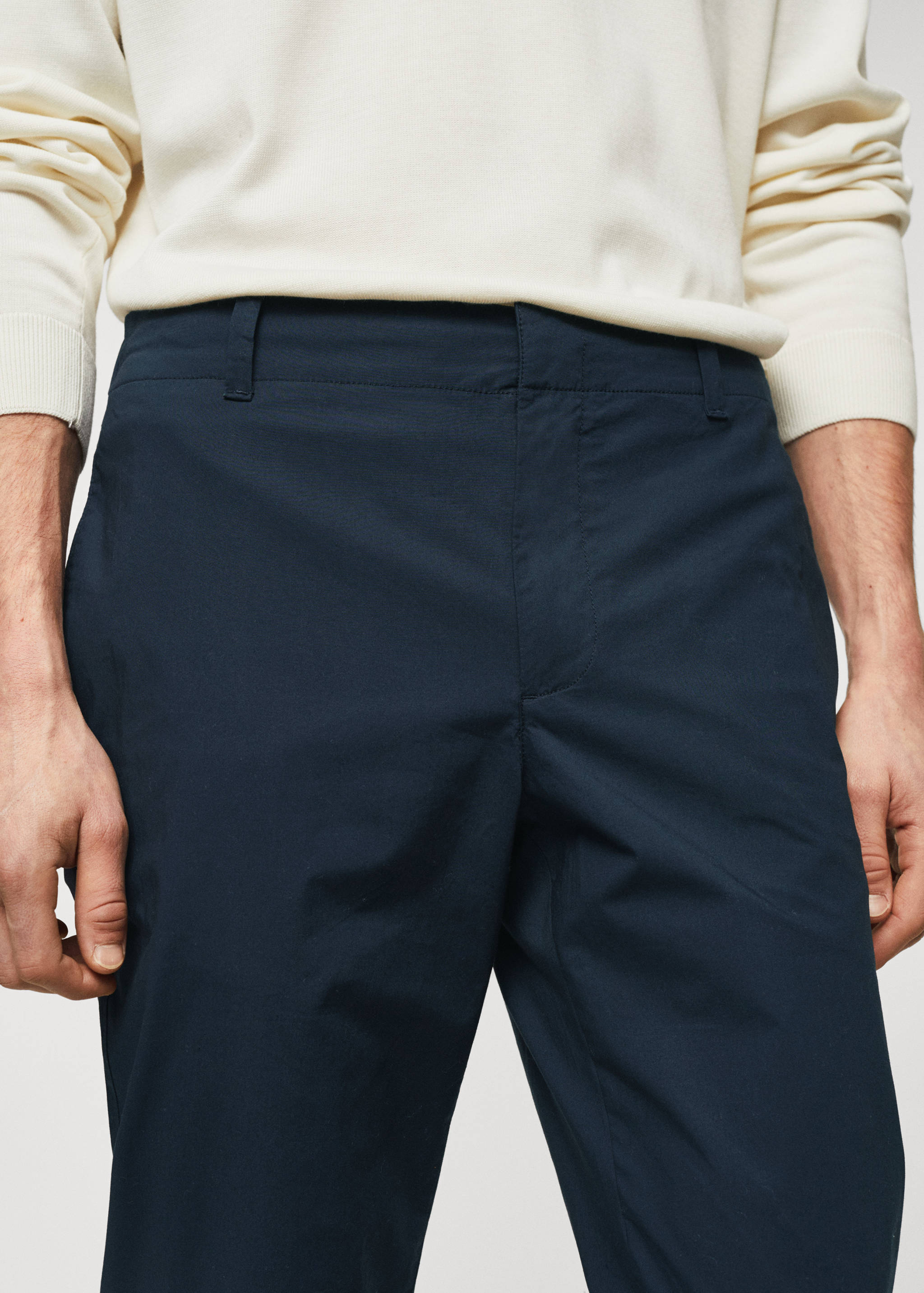 Брюки slim fit из хлопка - Деталь изделия 1