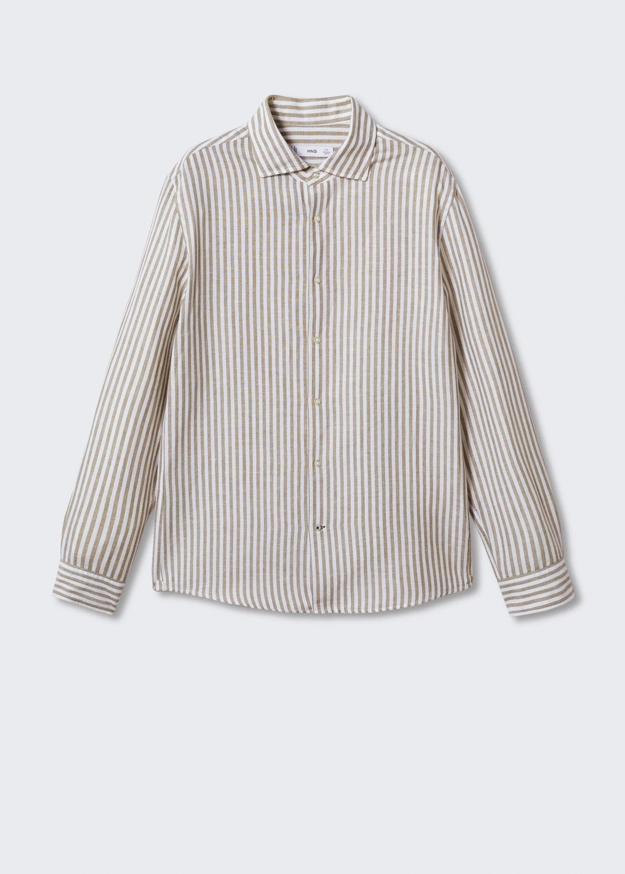 Slim fit striped linen shirt - Article without model