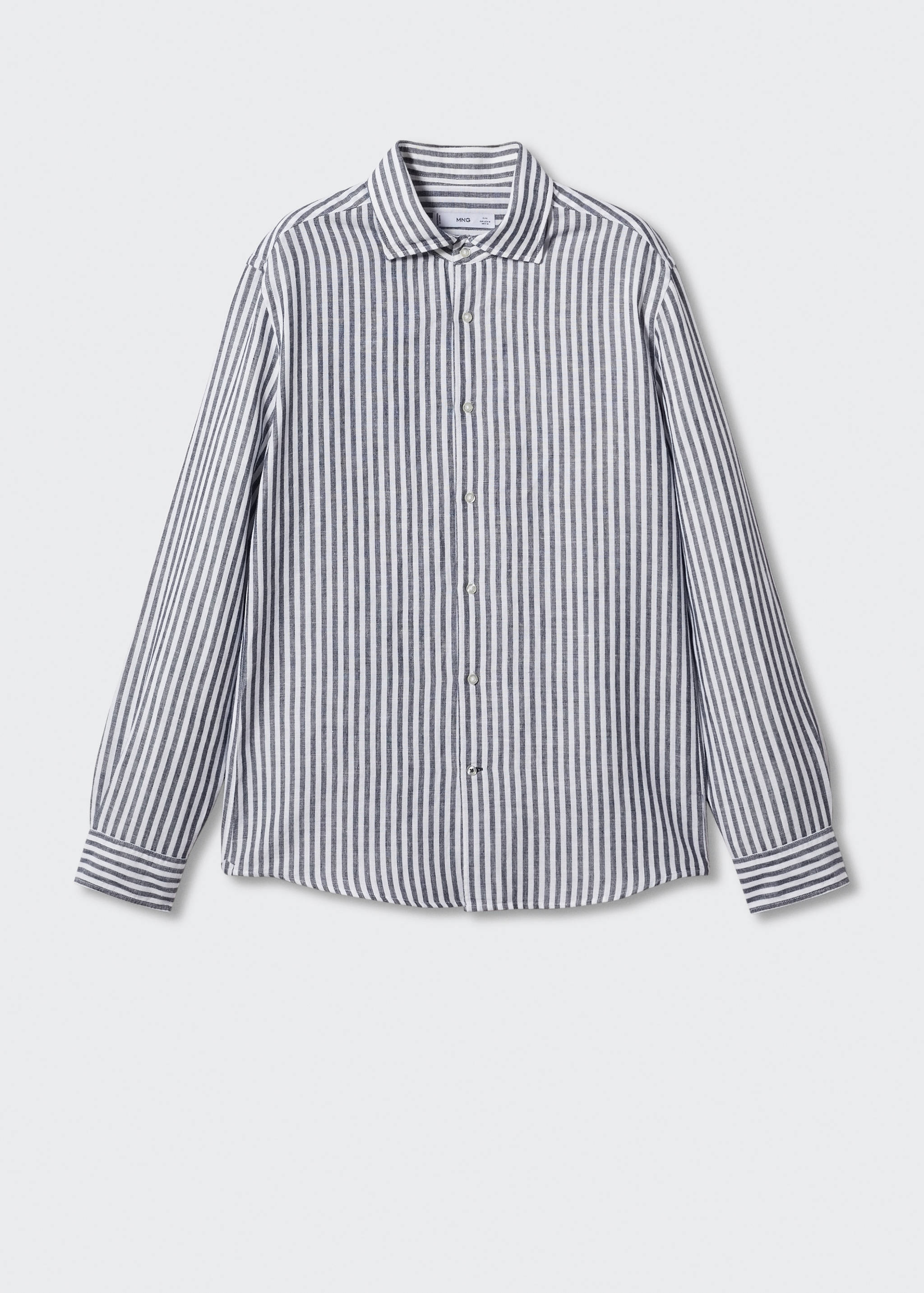 Slim fit striped linen shirt - Article without model
