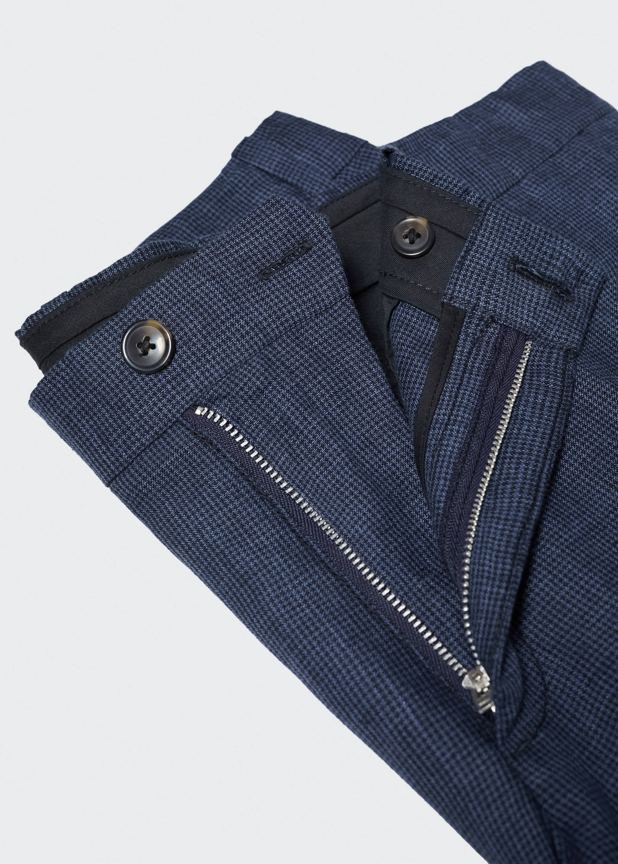 Slim-fit 100% linen trousers - Details of the article 8