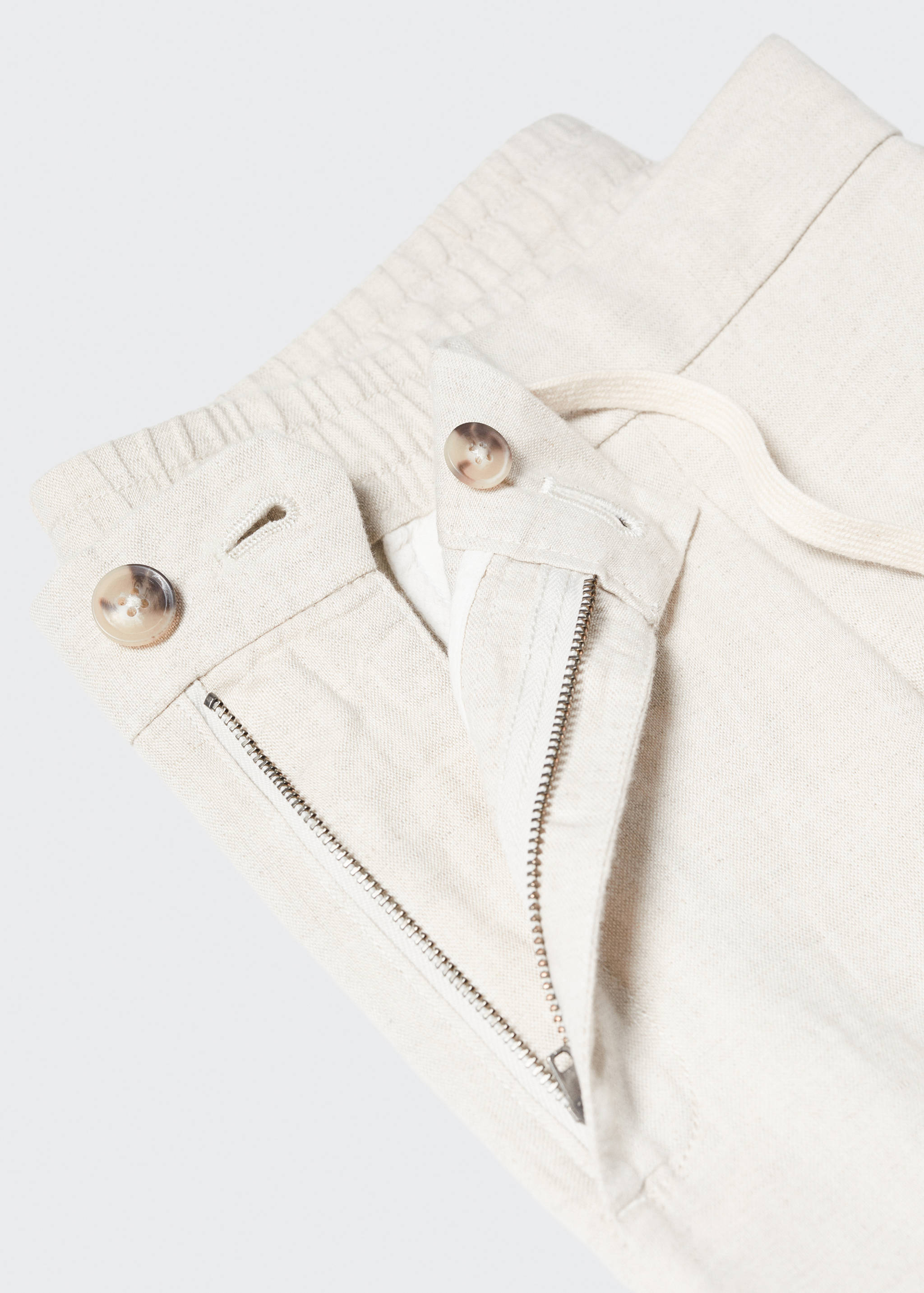 Slim fit linen trousers - Details of the article 8