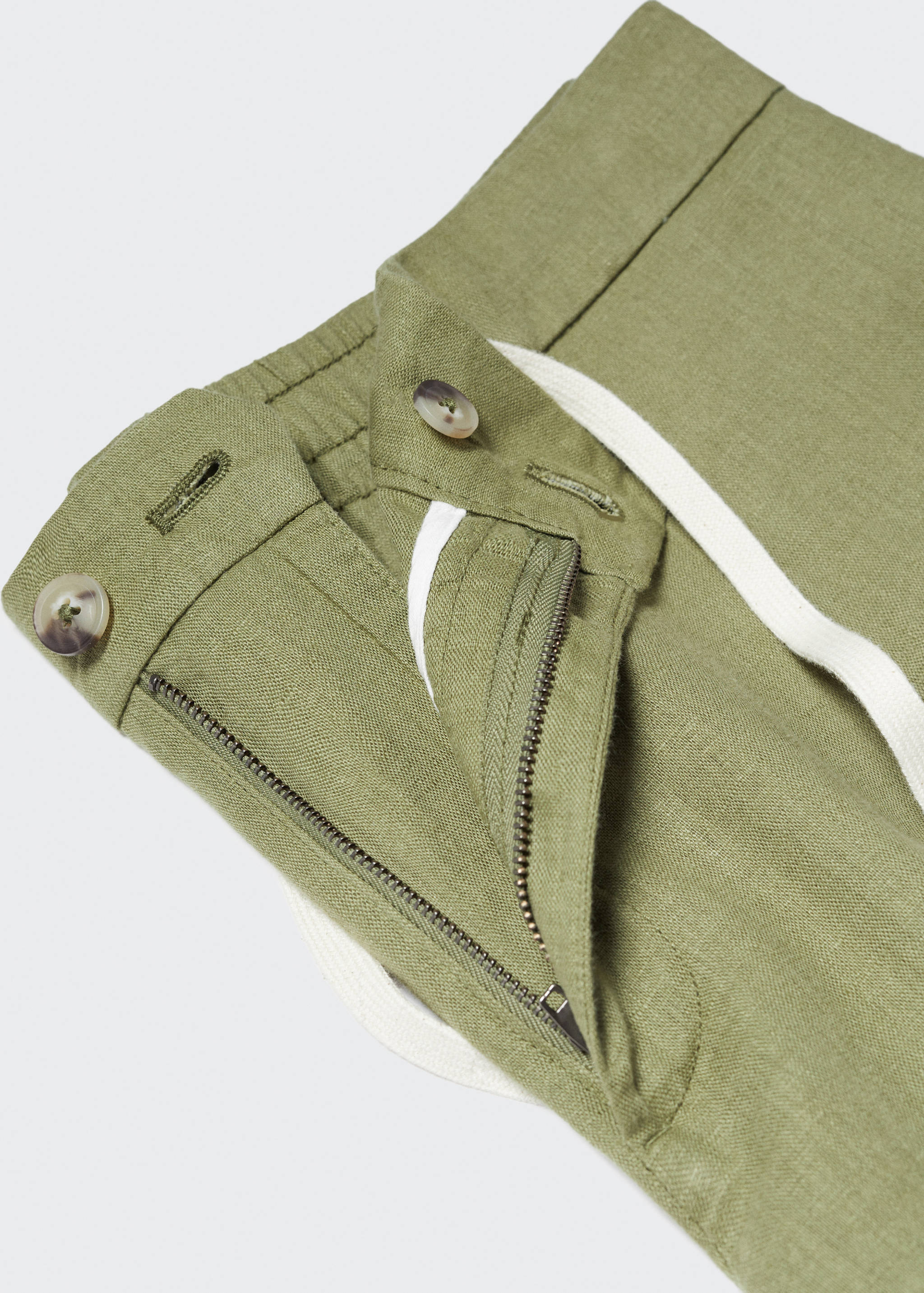 Slim fit linen trousers - Details of the article 8