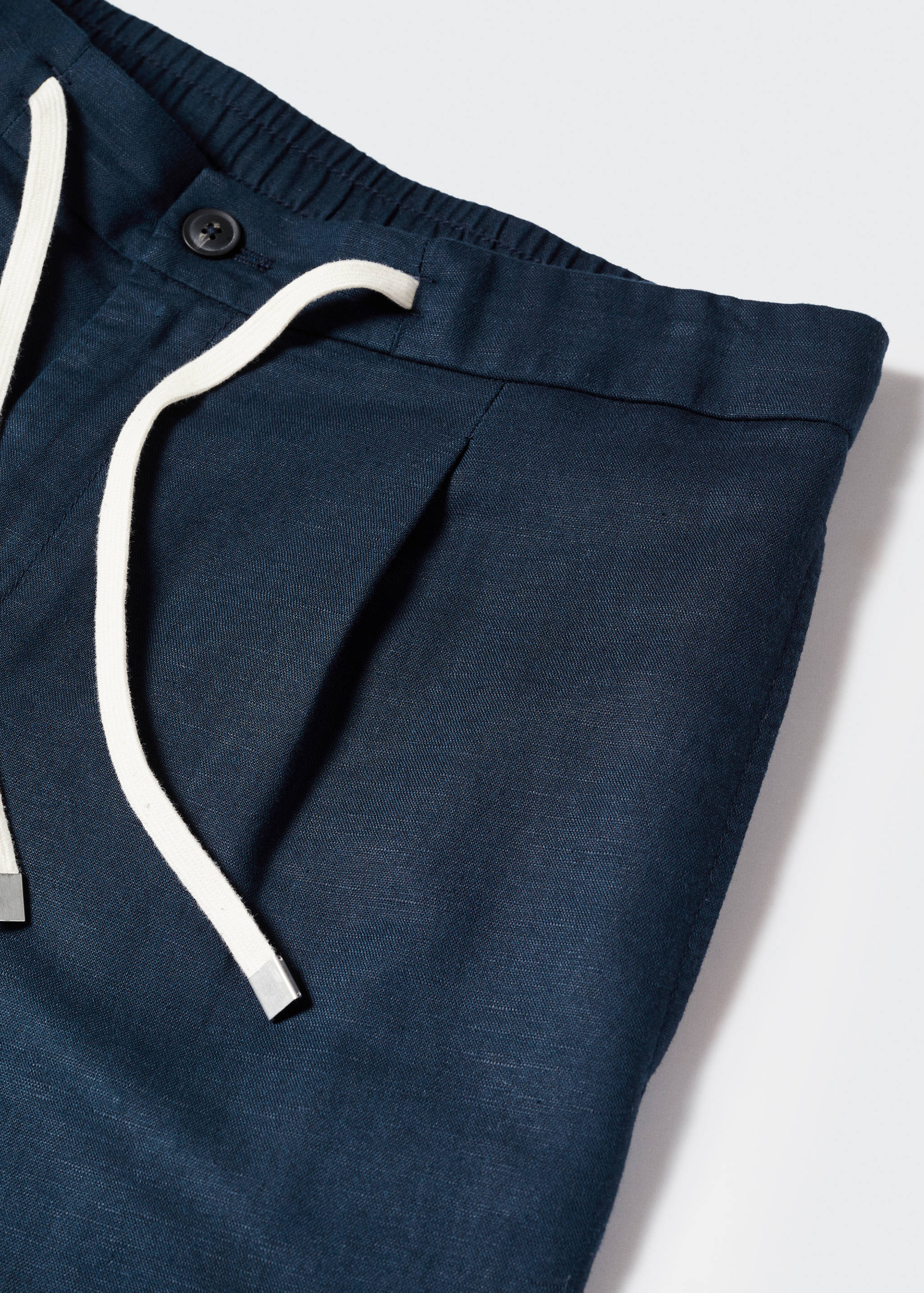 Slim fit linen trousers - Details of the article 8