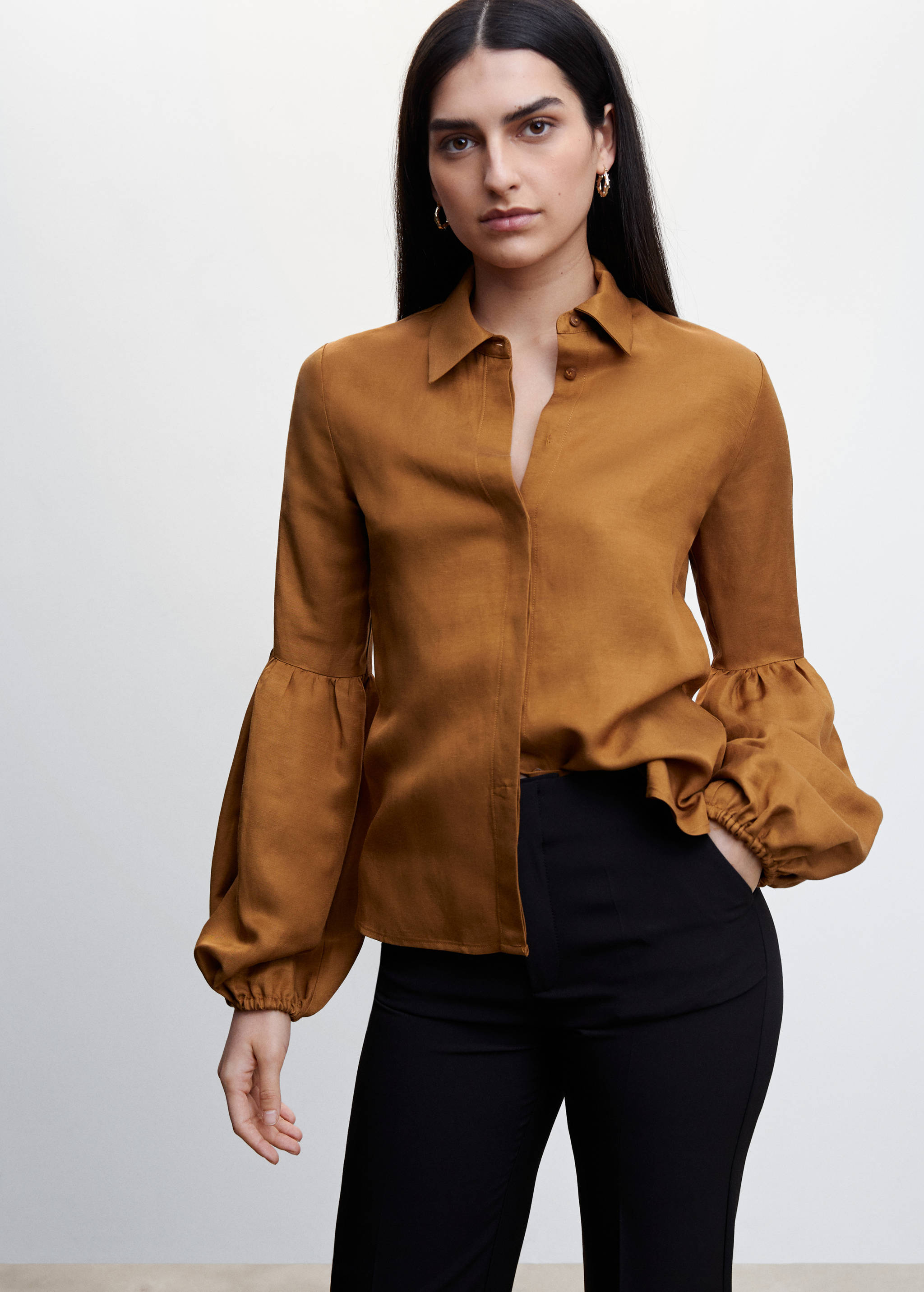 Puff sleeves blouse - Medium plane