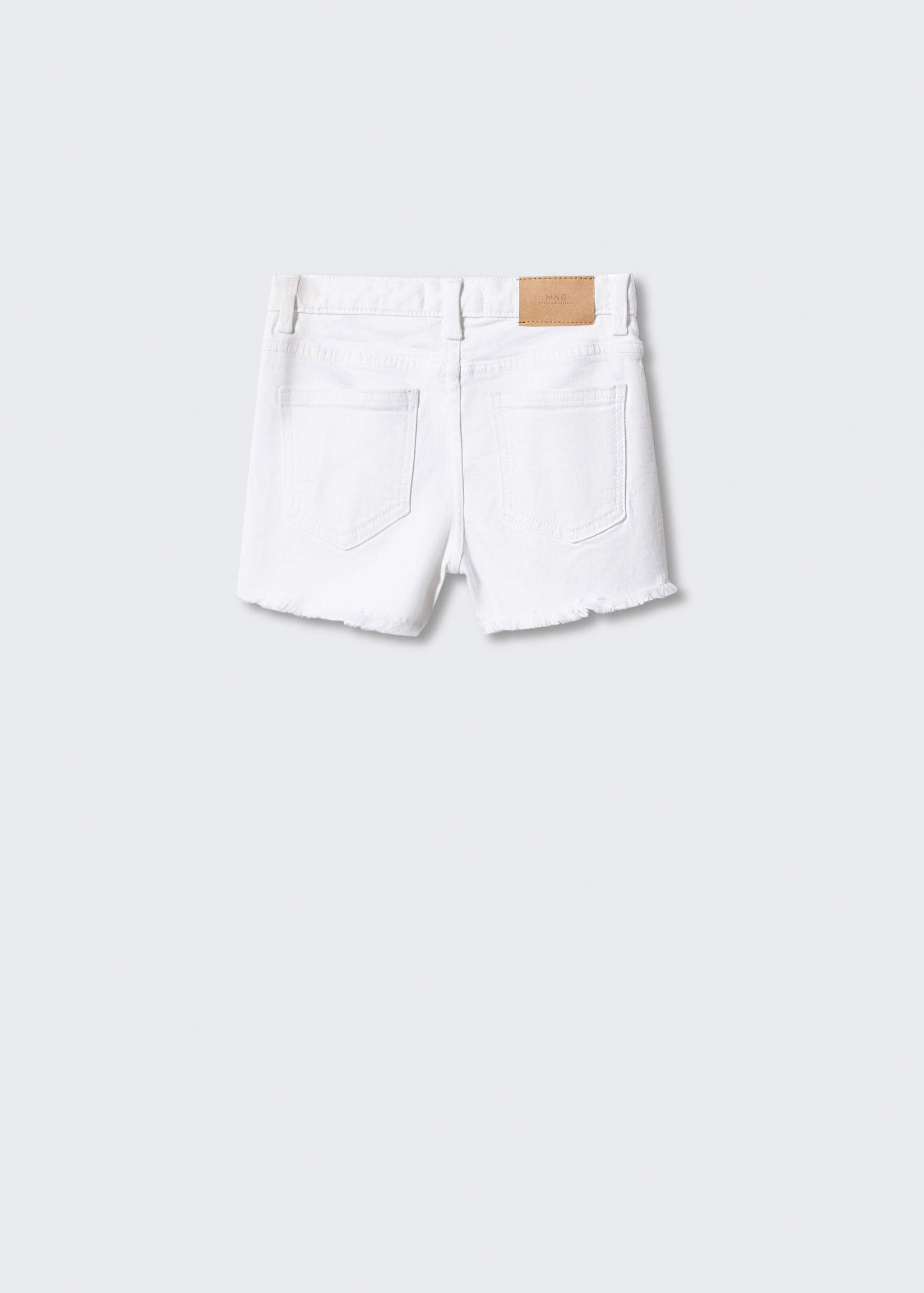 Frayed denim shorts - Reverse of the article