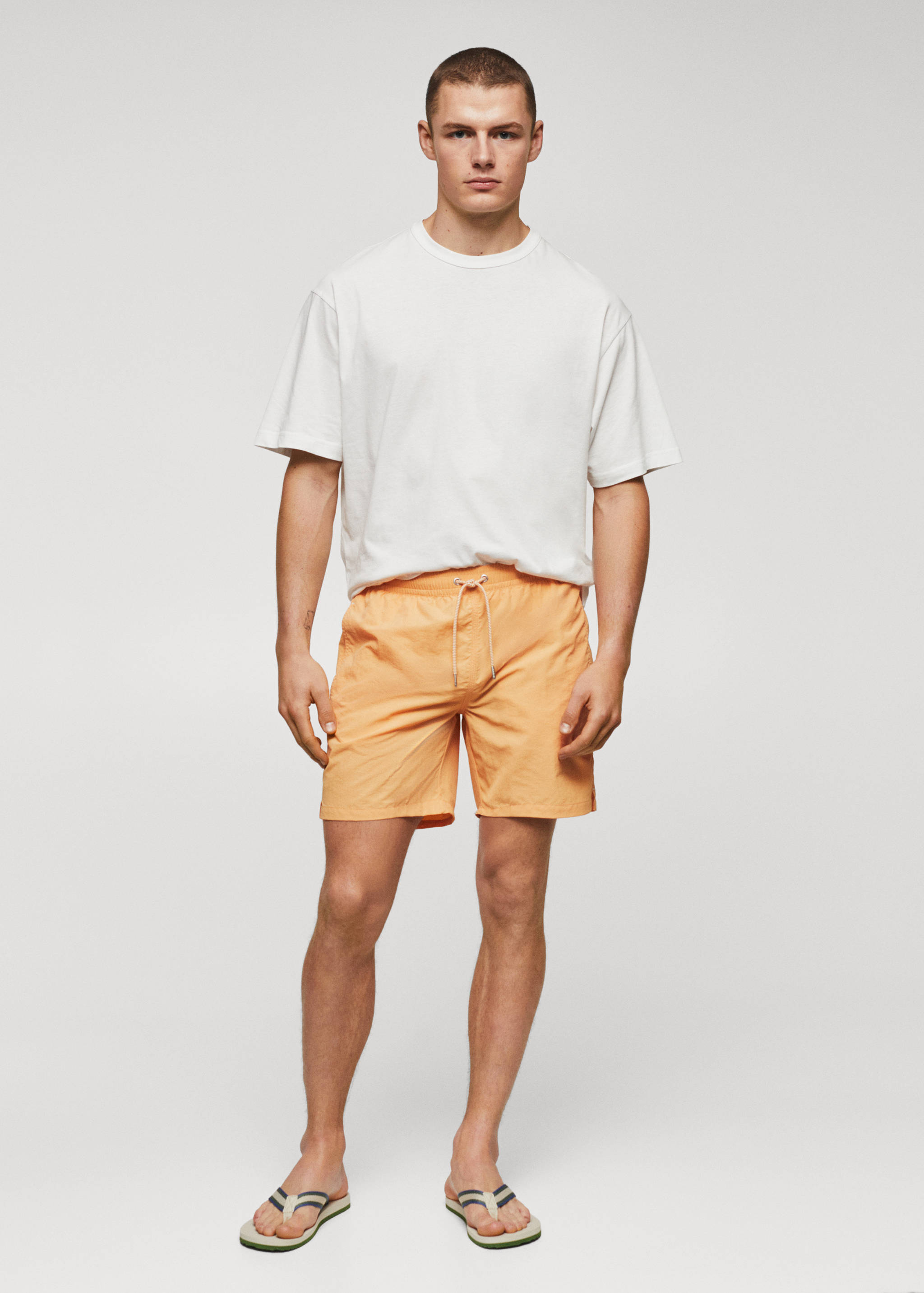 Cord plain swimming trunks - General plane