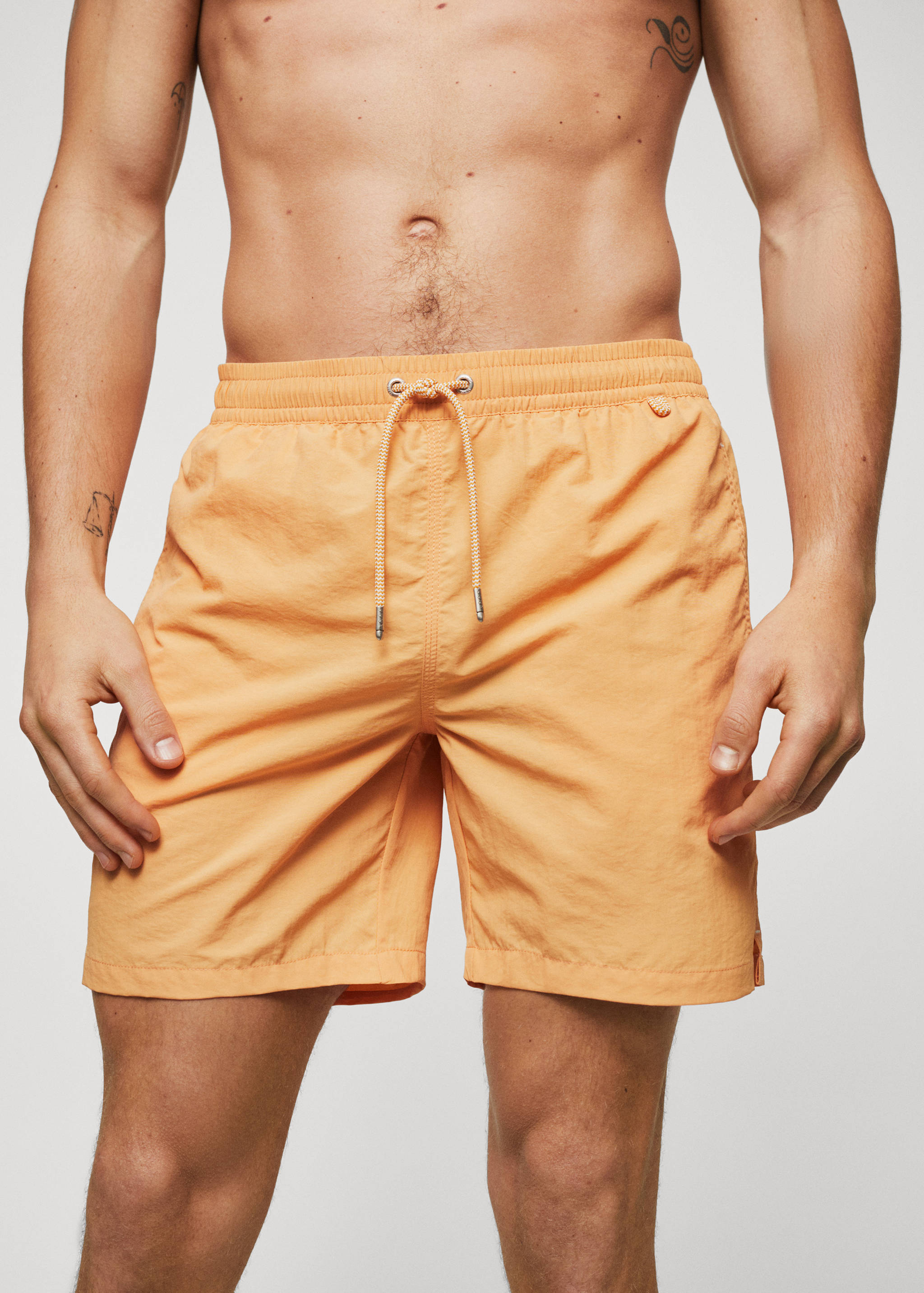 Cord plain swimming trunks - Details of the article 1