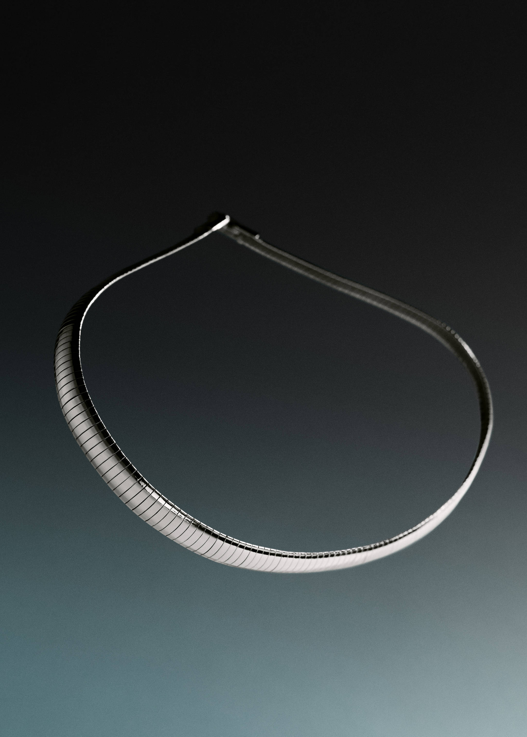 Жесткое ожерелье чокер с серебряным покрытием - Деталь изделия 7