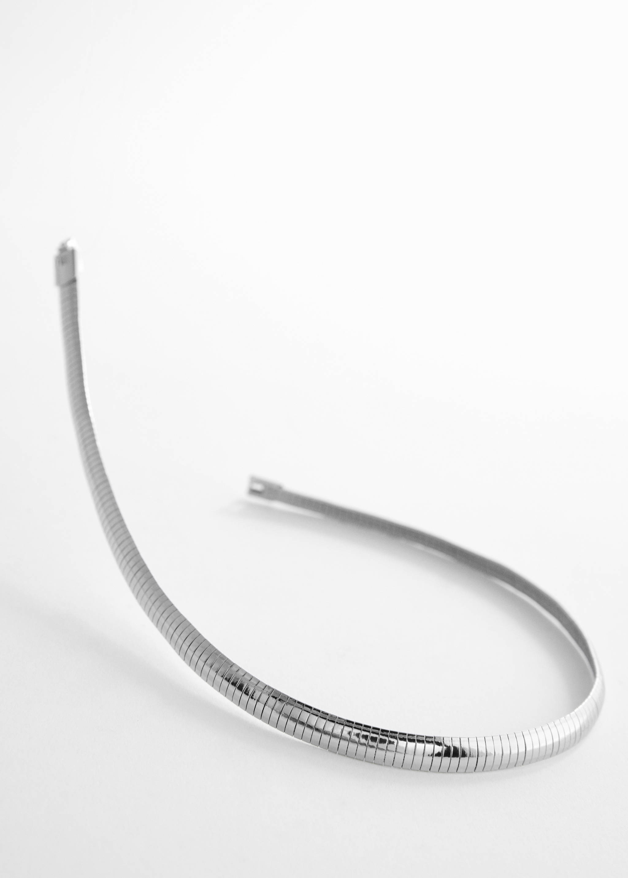 Жесткое ожерелье чокер с серебряным покрытием - Деталь изделия 1