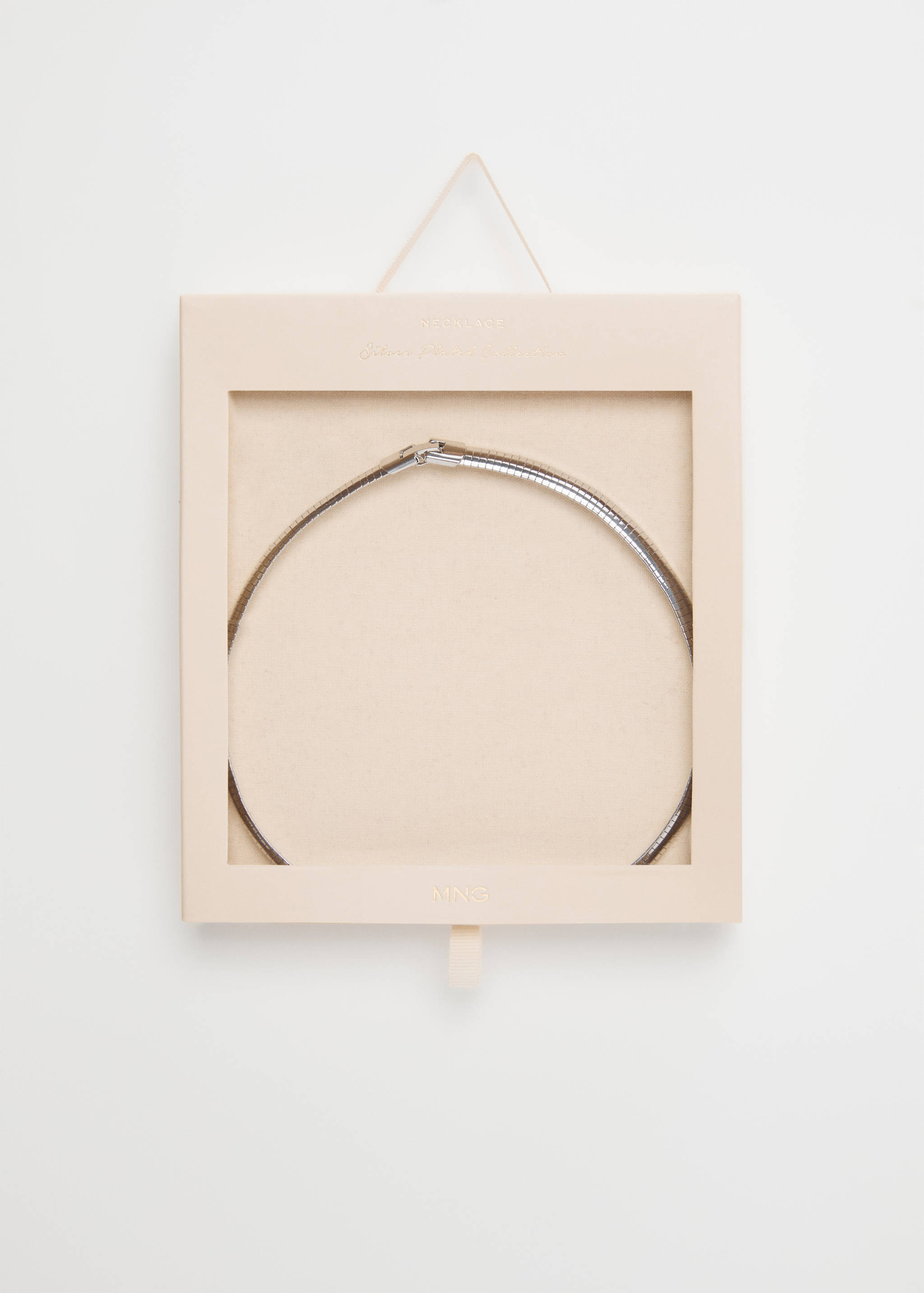 Жесткое ожерелье чокер с серебряным покрытием - Деталь изделия 2