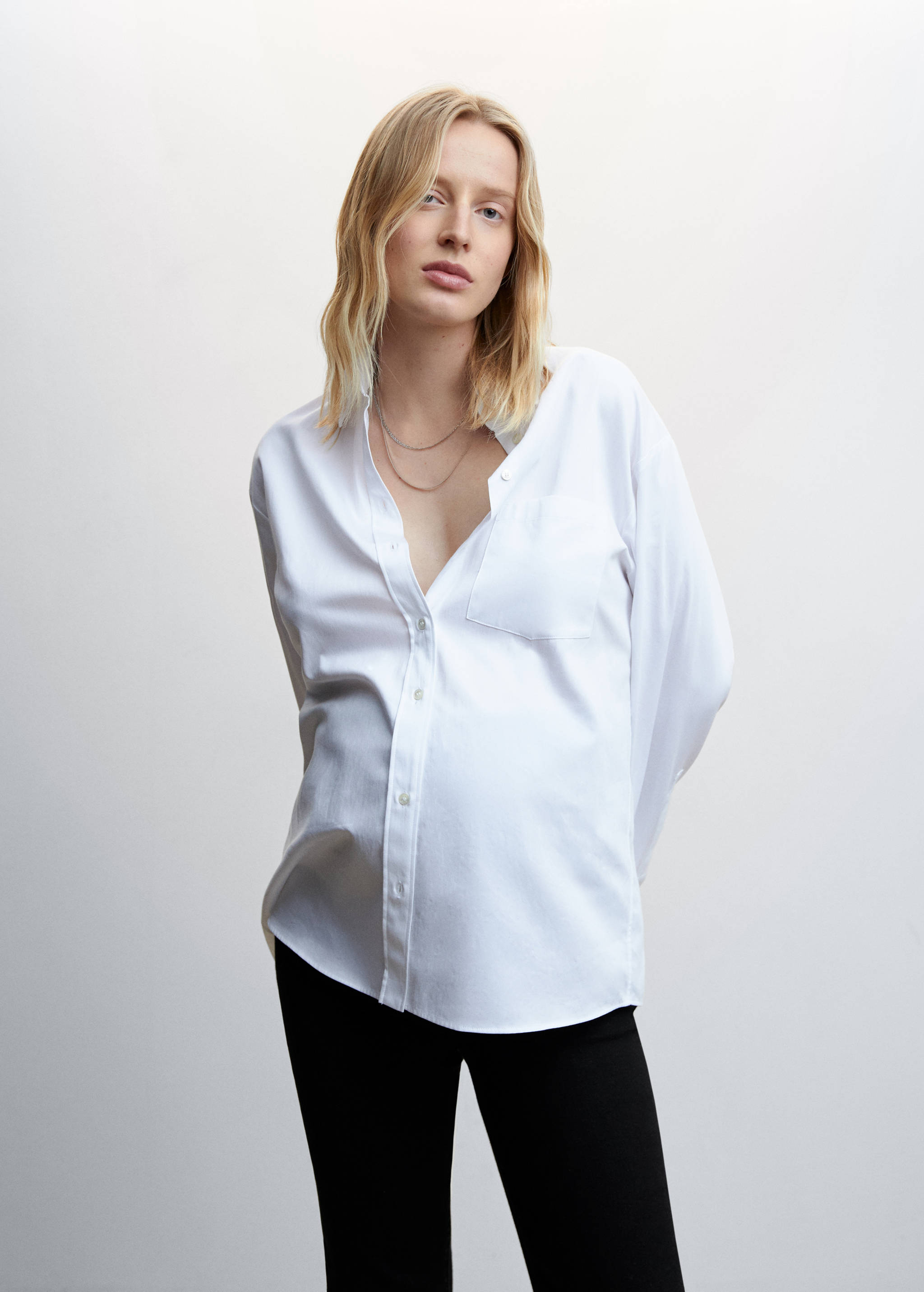 Maternity flared cropped jeans - Details of the article 1