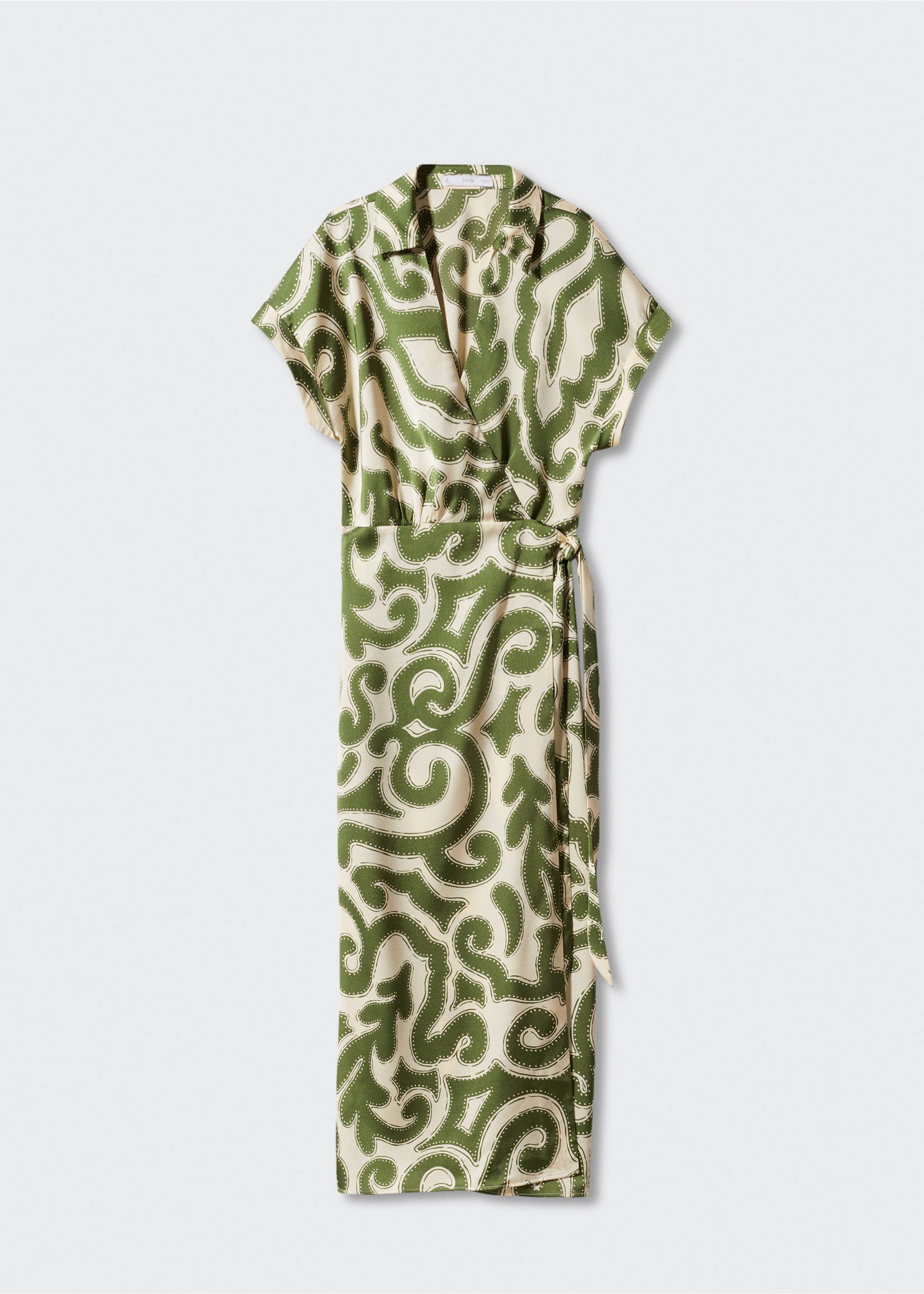 Robe cache-cœur imprimée - Article sans modèle, Vert. Ref: 47017118-00.