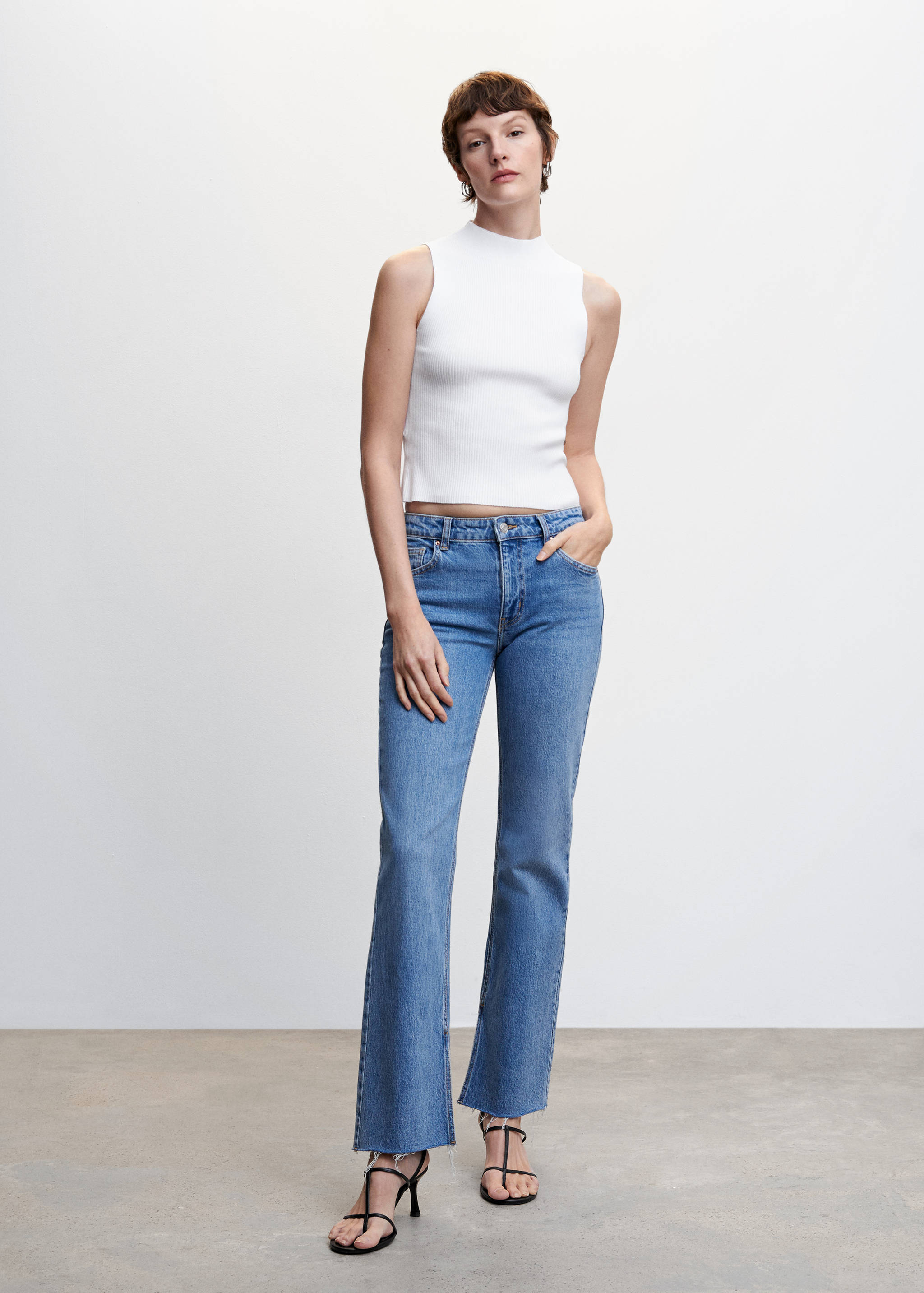 Perkins-neck ribbed top - General plane