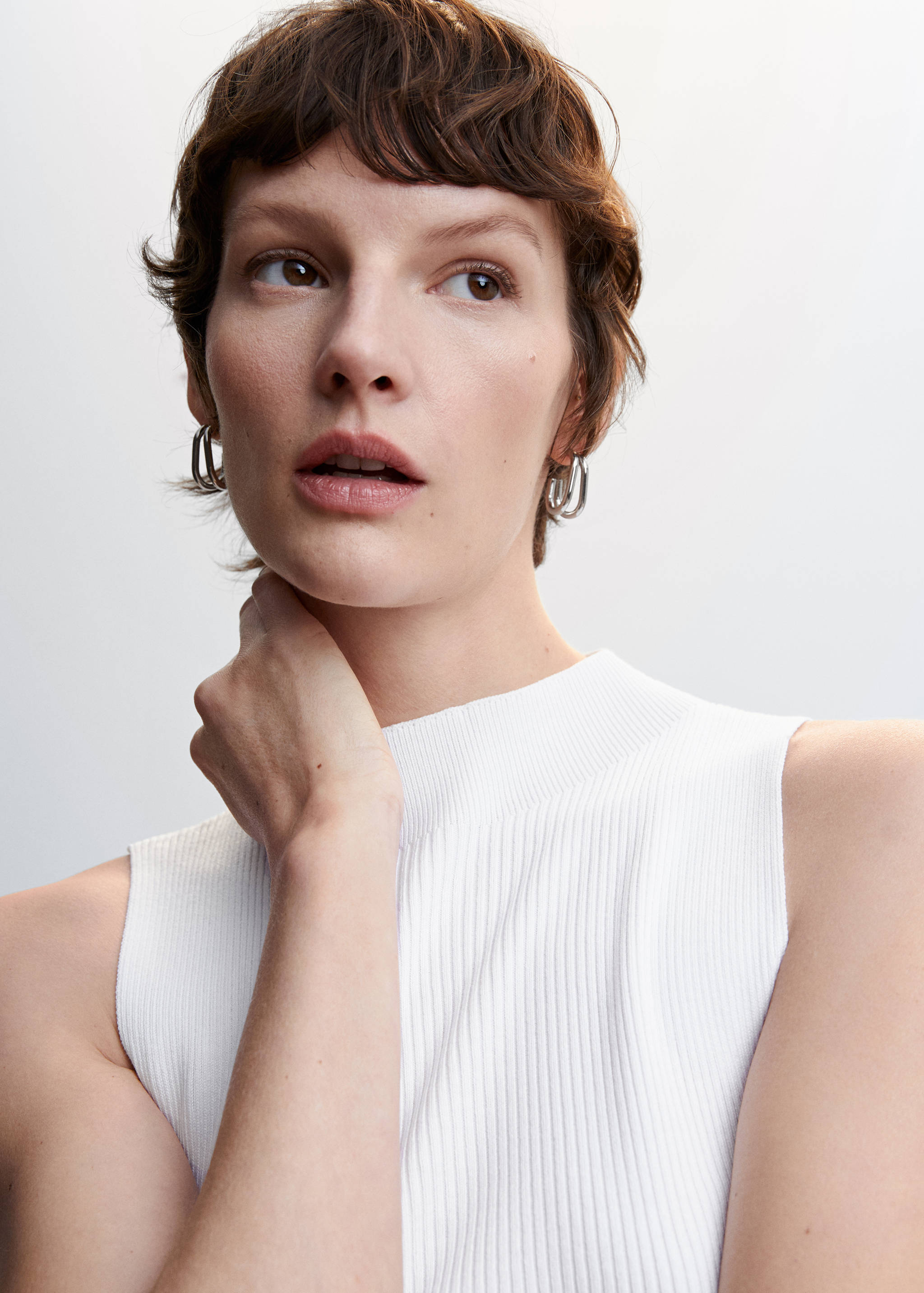 Perkins-neck ribbed top - Details of the article 1