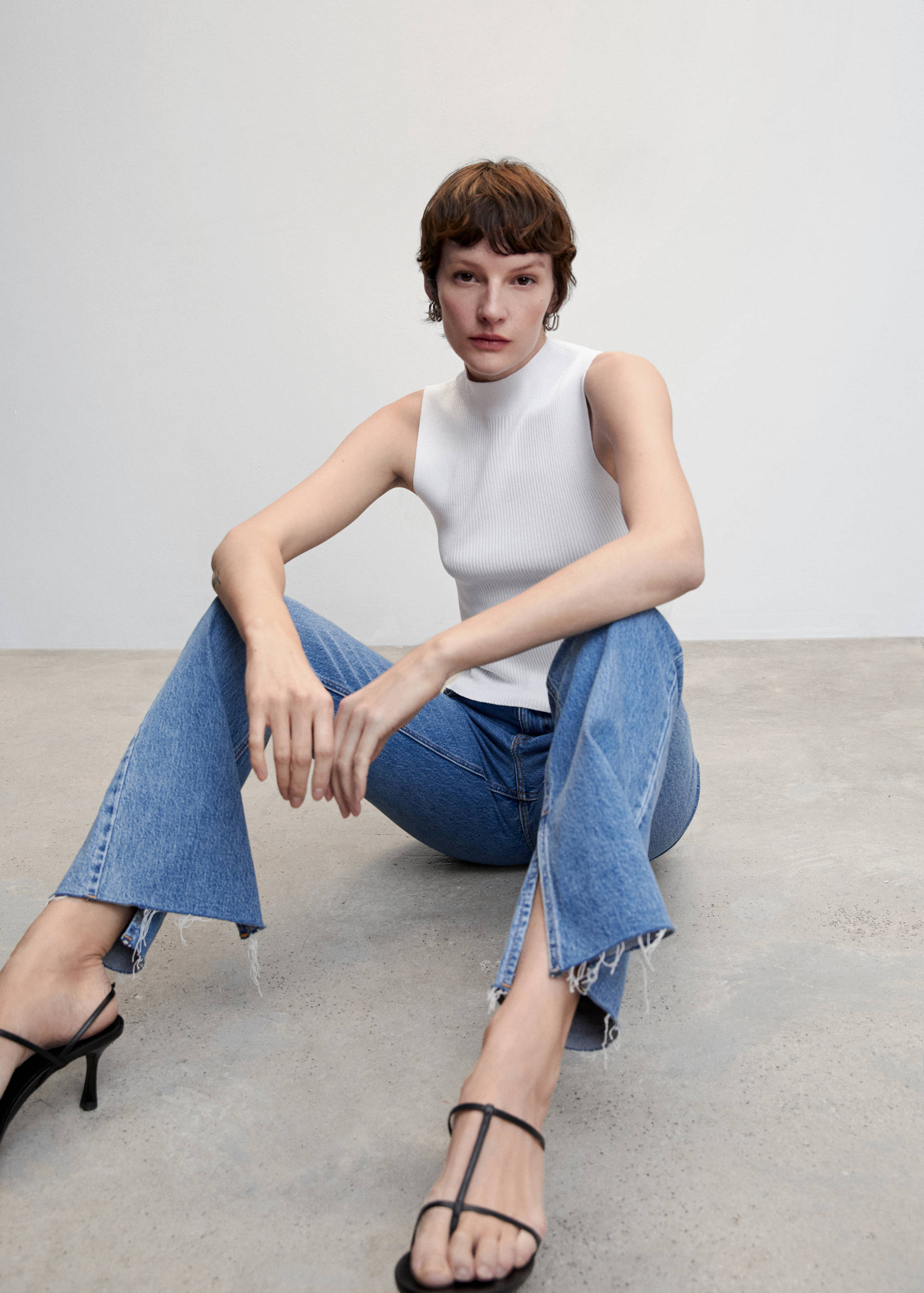 Perkins-neck ribbed top - Details of the article 2