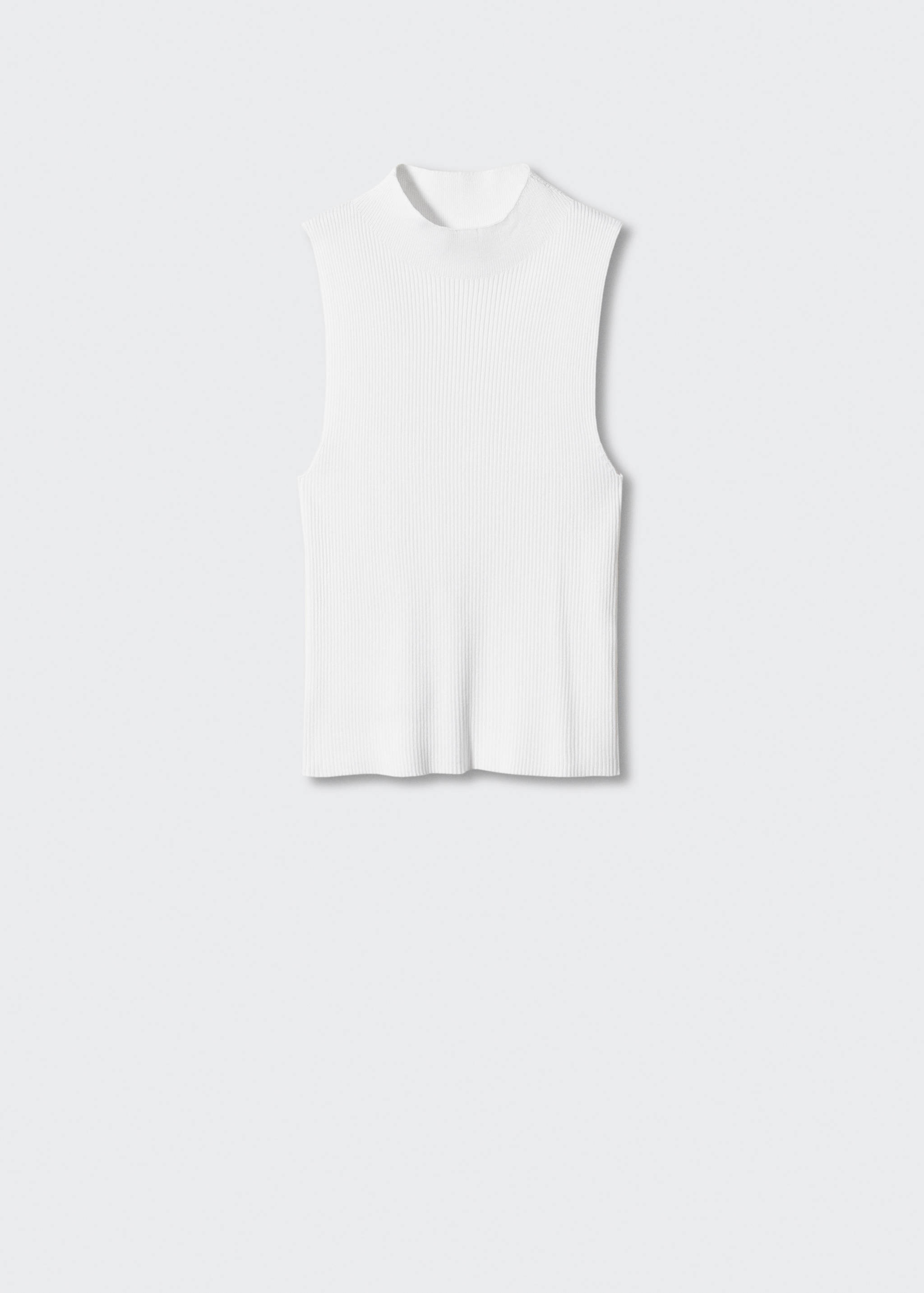 Perkins-neck ribbed top - Article without model