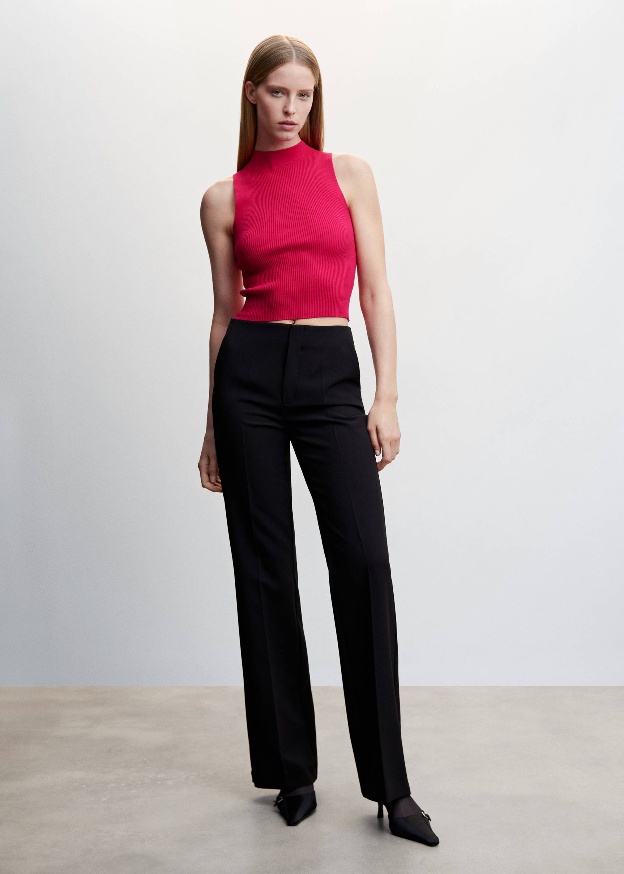 Perkins-neck ribbed top - General plane