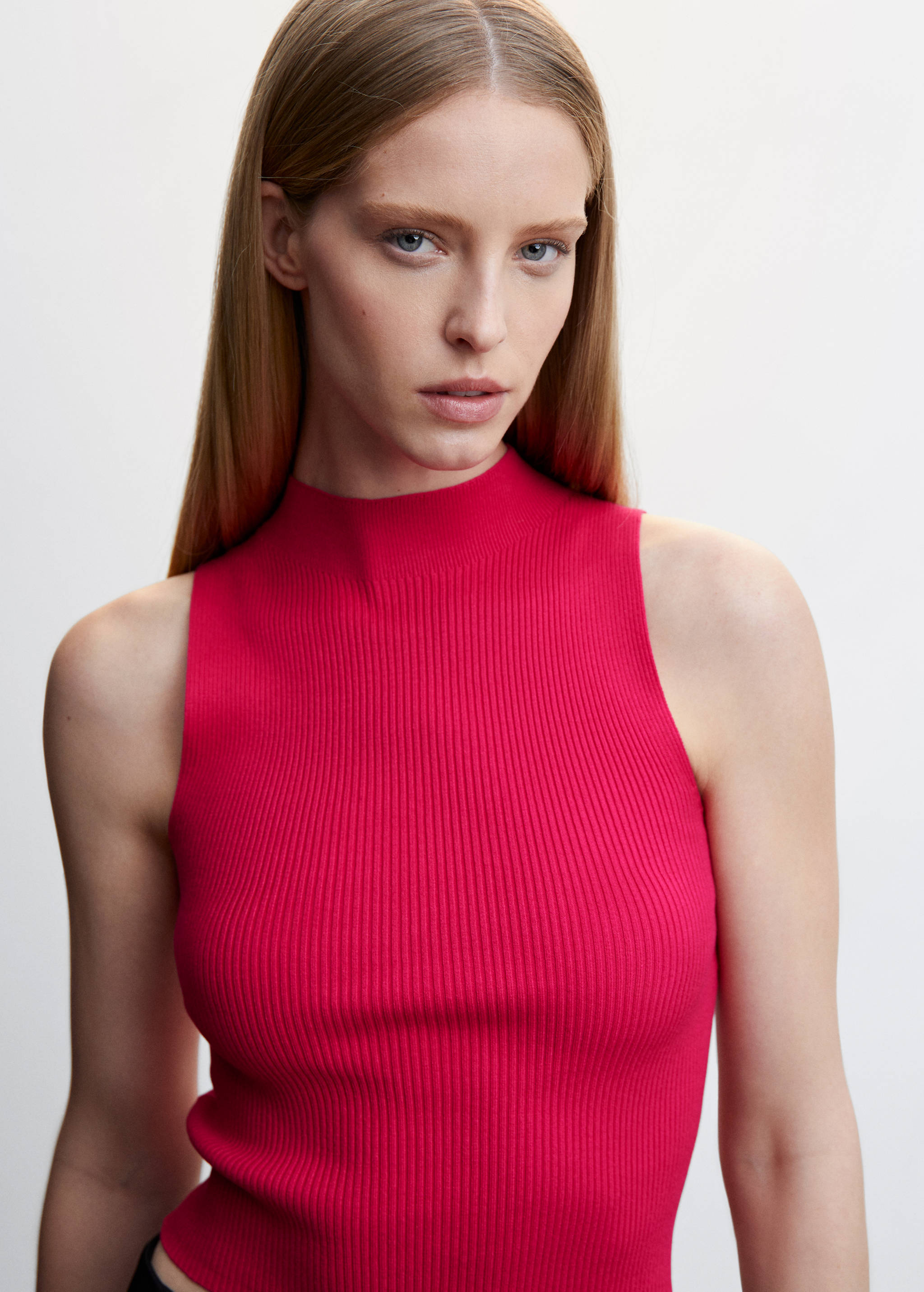 Perkins-neck ribbed top - Details of the article 1