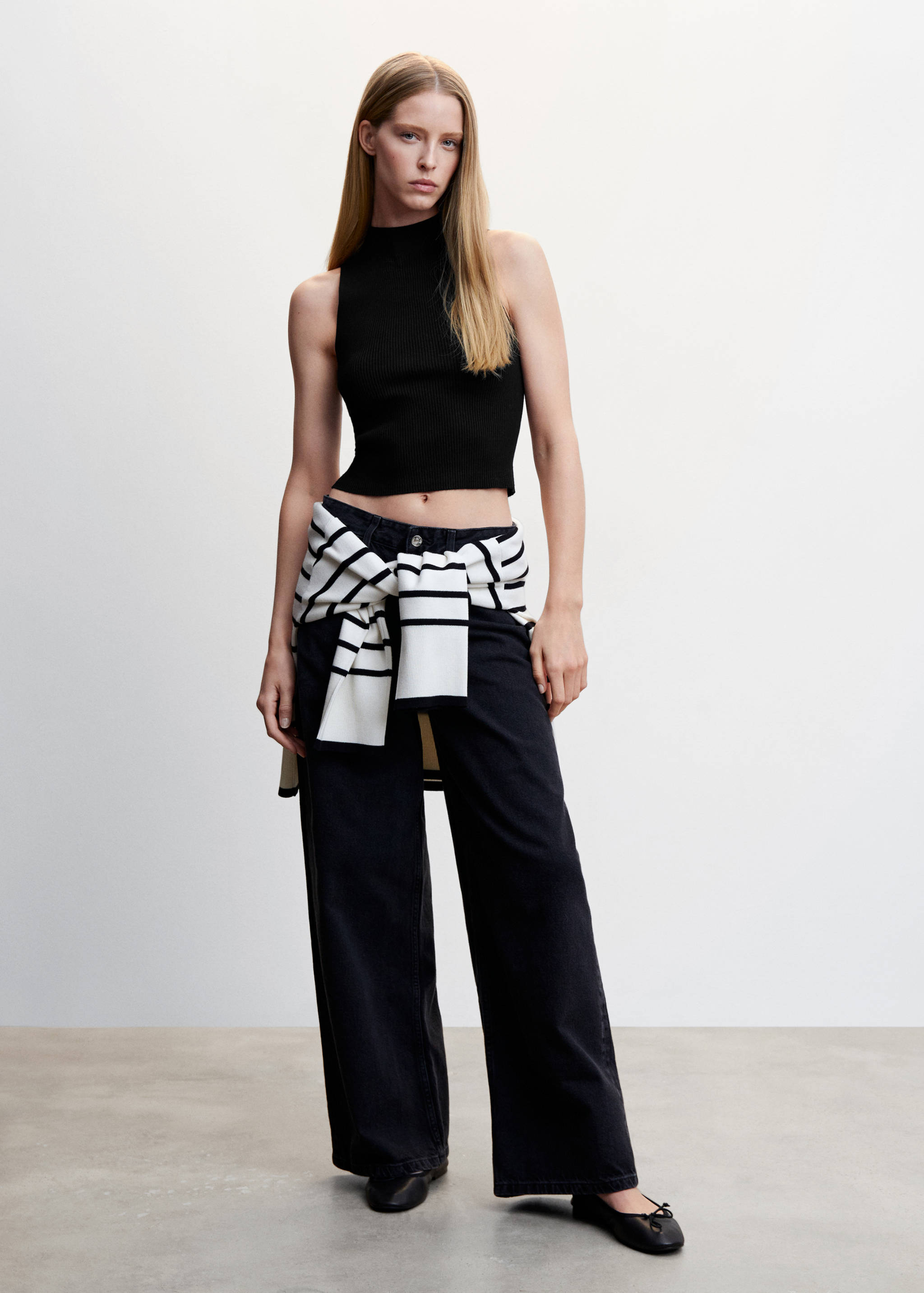 Perkins-neck ribbed top - General plane