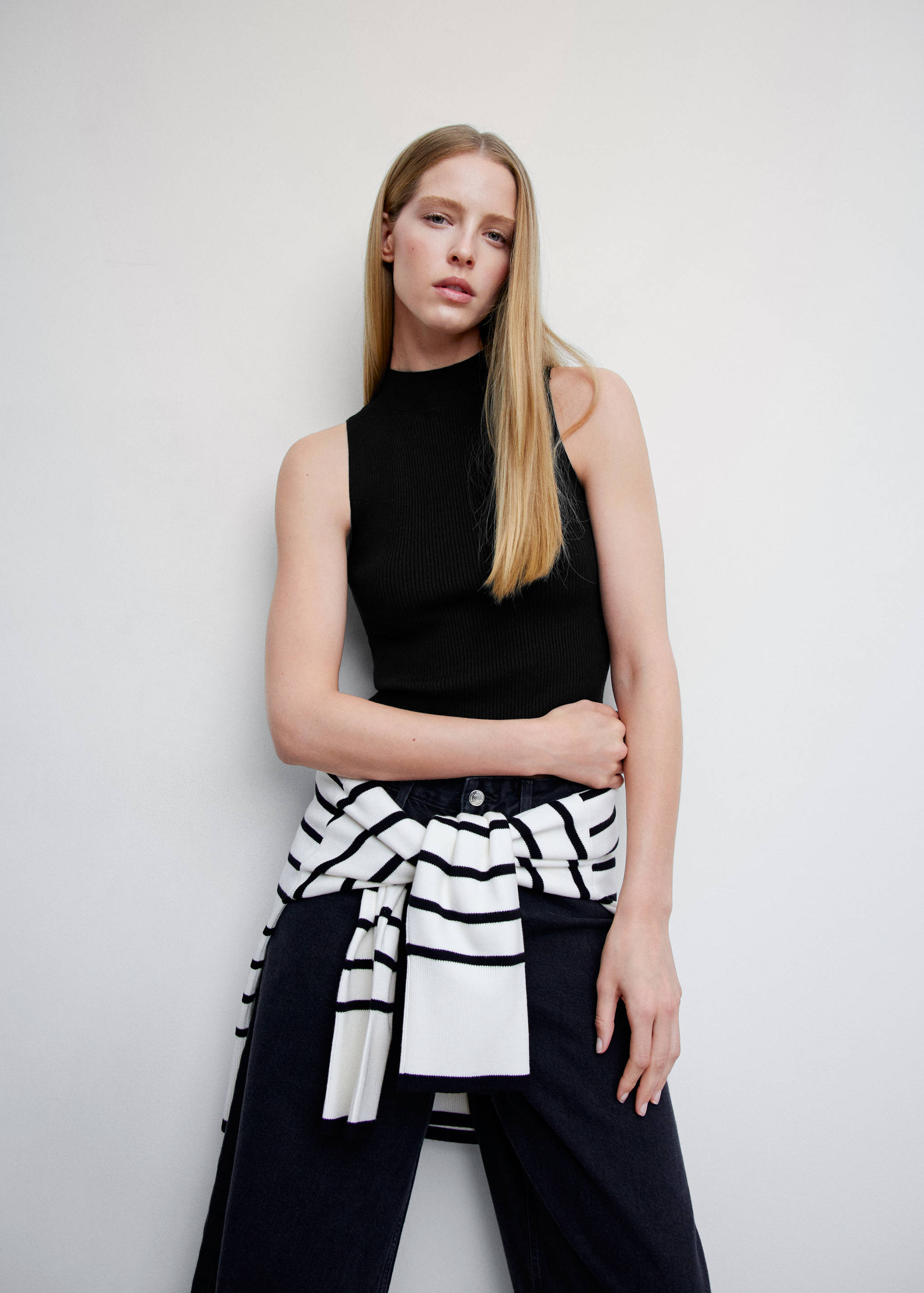 Perkins-neck ribbed top - Details of the article 2