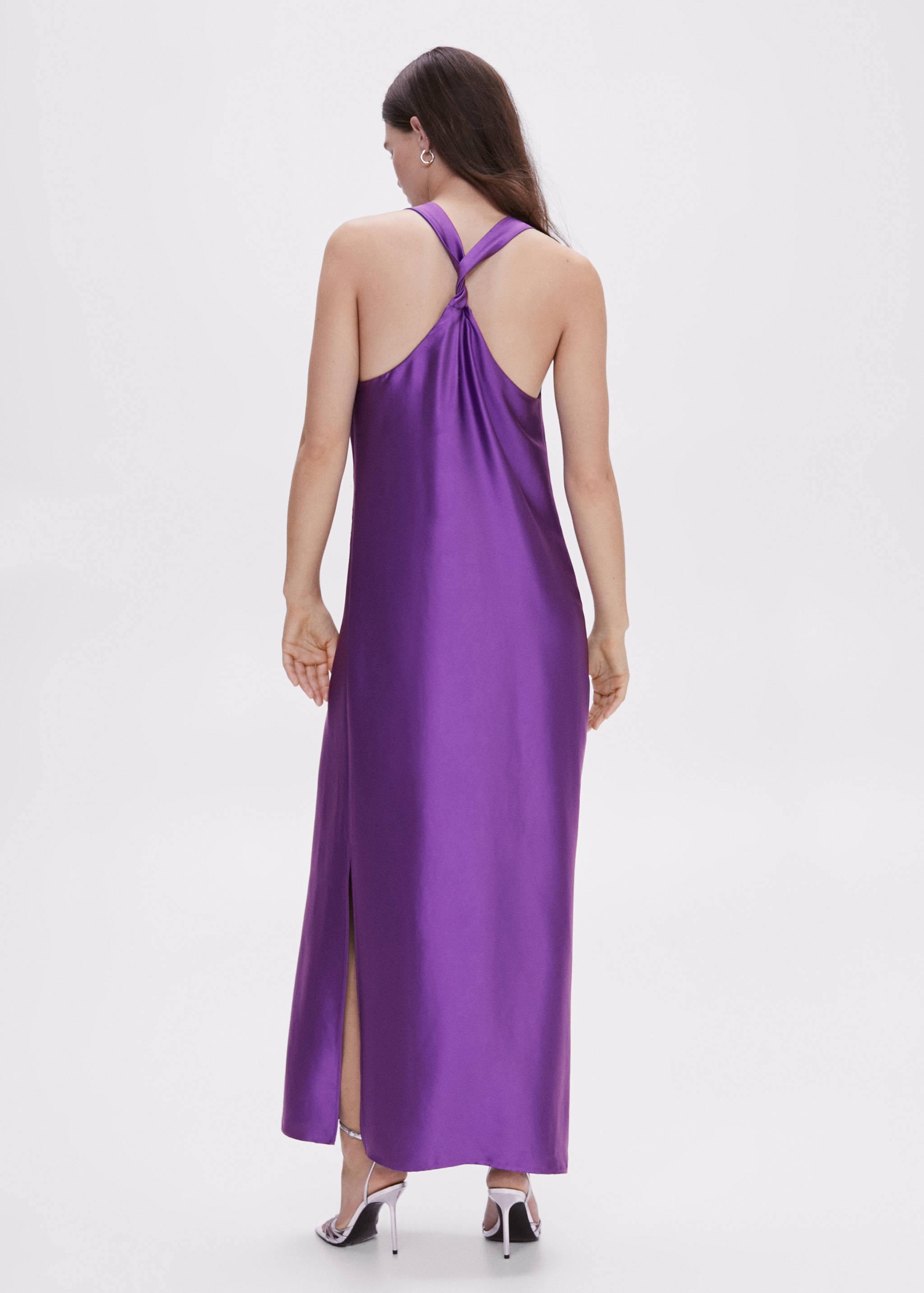 Satin cross-back dress - Reverse of the article