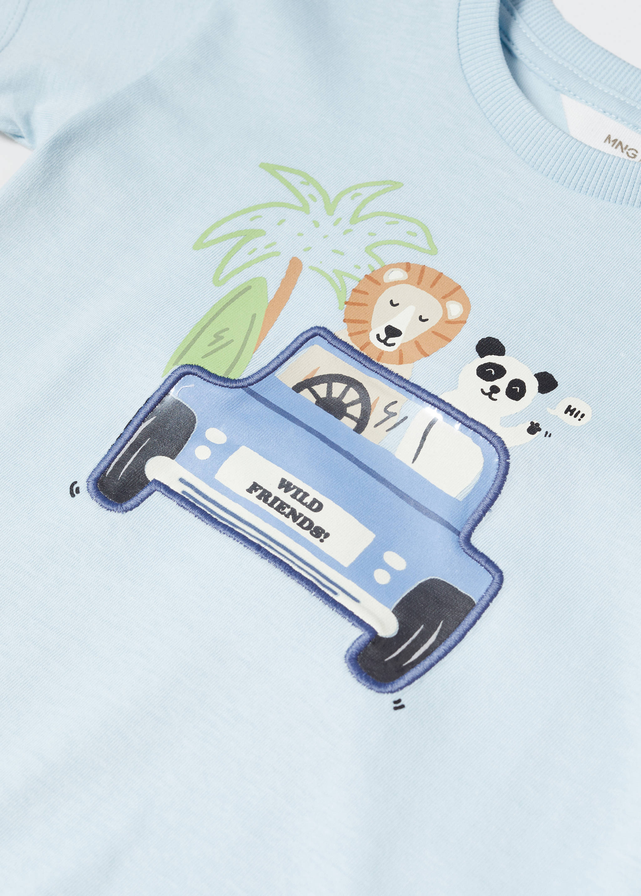 Printed cotton-blend T-shirt - Details of the article 0