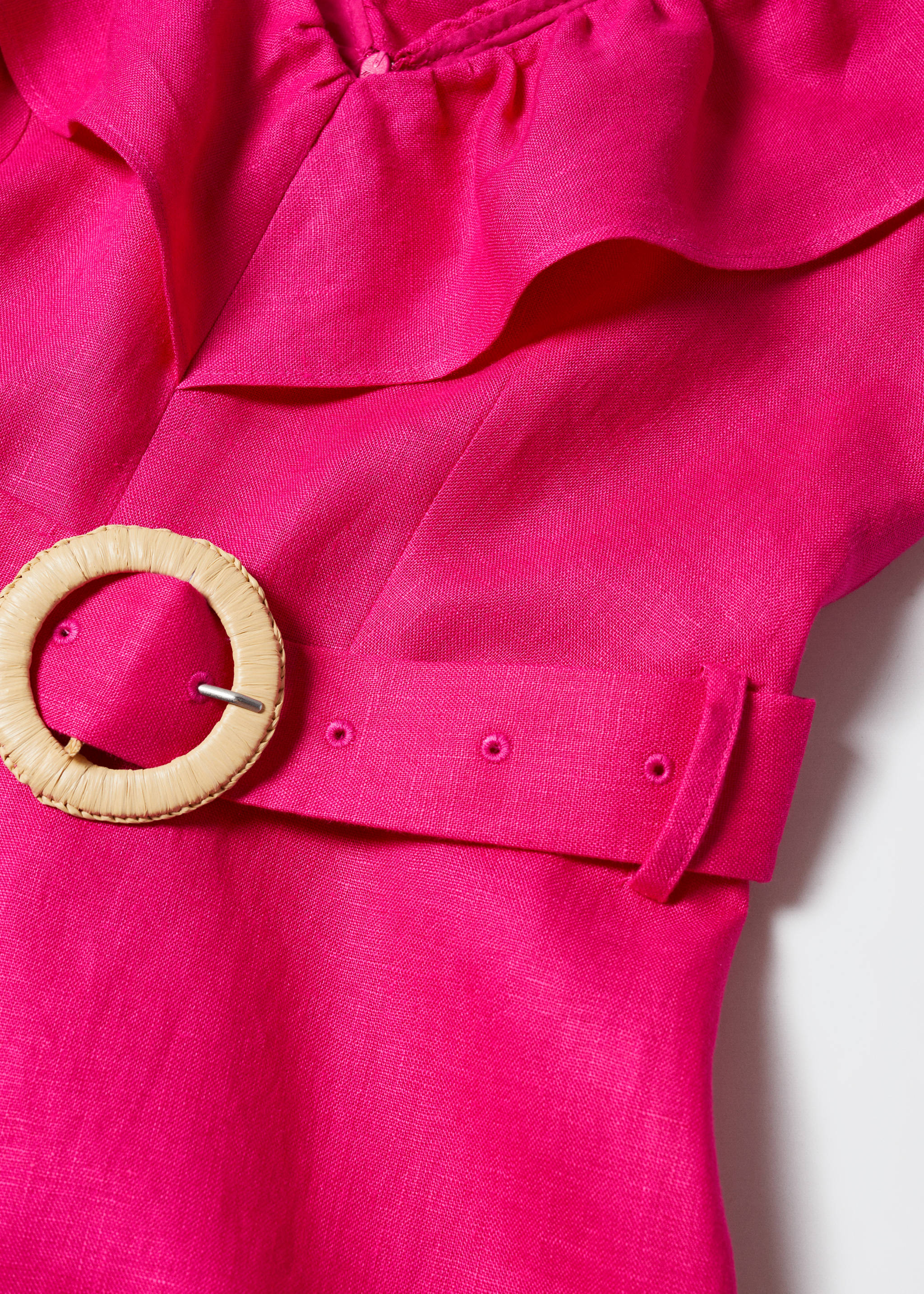 Linen ruffle jumpsuit - Details of the article 8