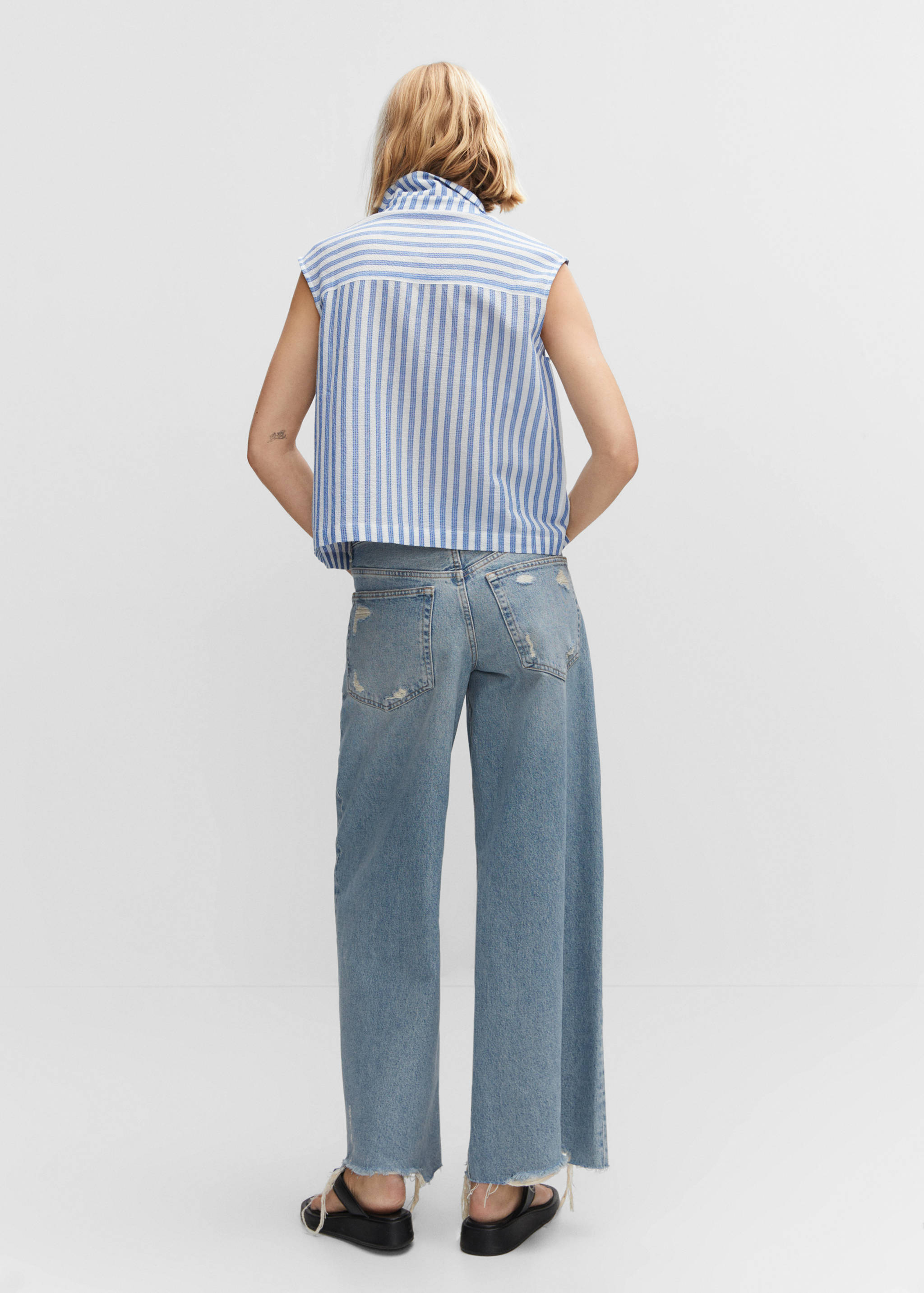 Рубашка без рукавов с принтом - Обратная сторона изделия