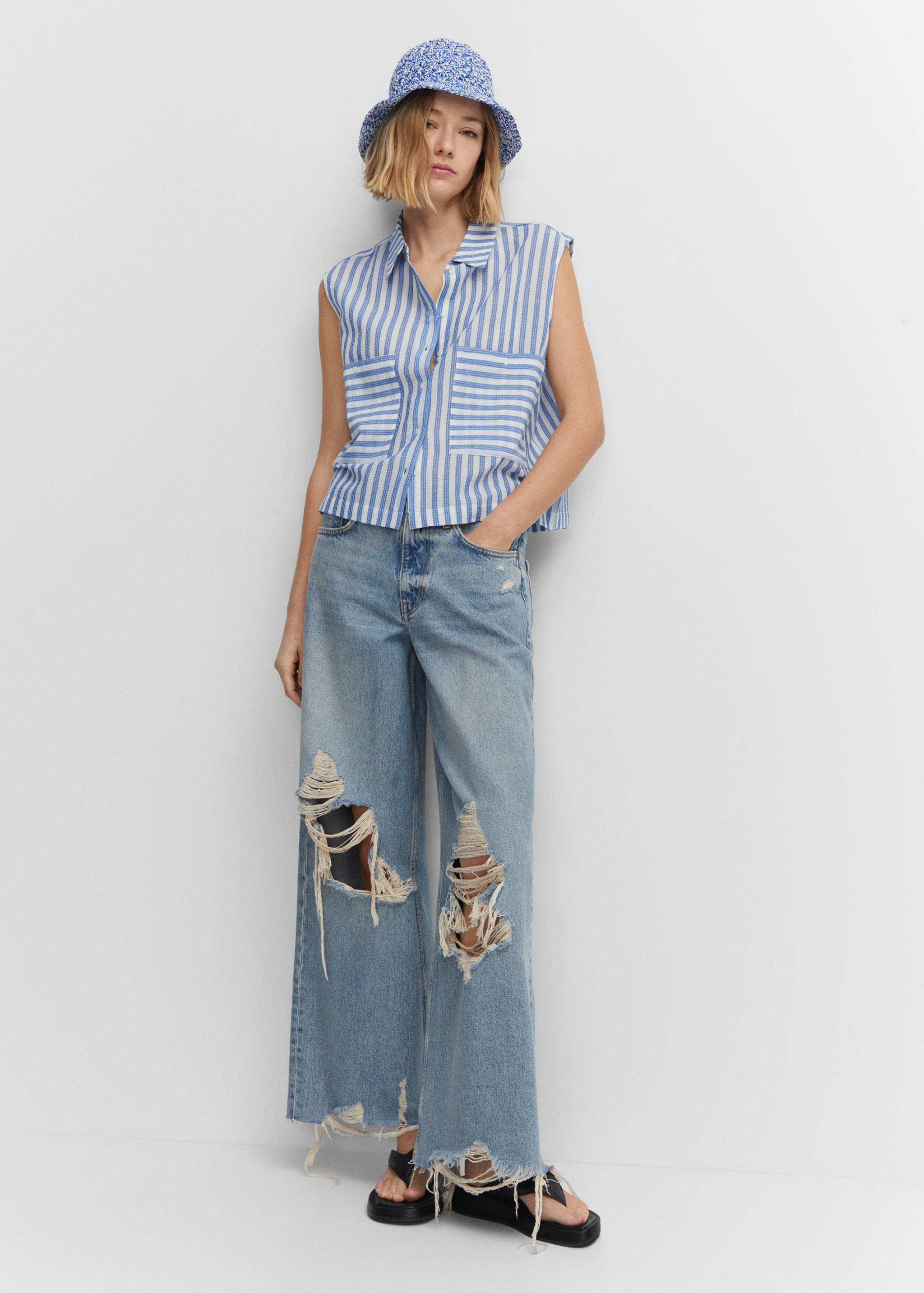 Рубашка без рукавов с принтом - Деталь изделия 2