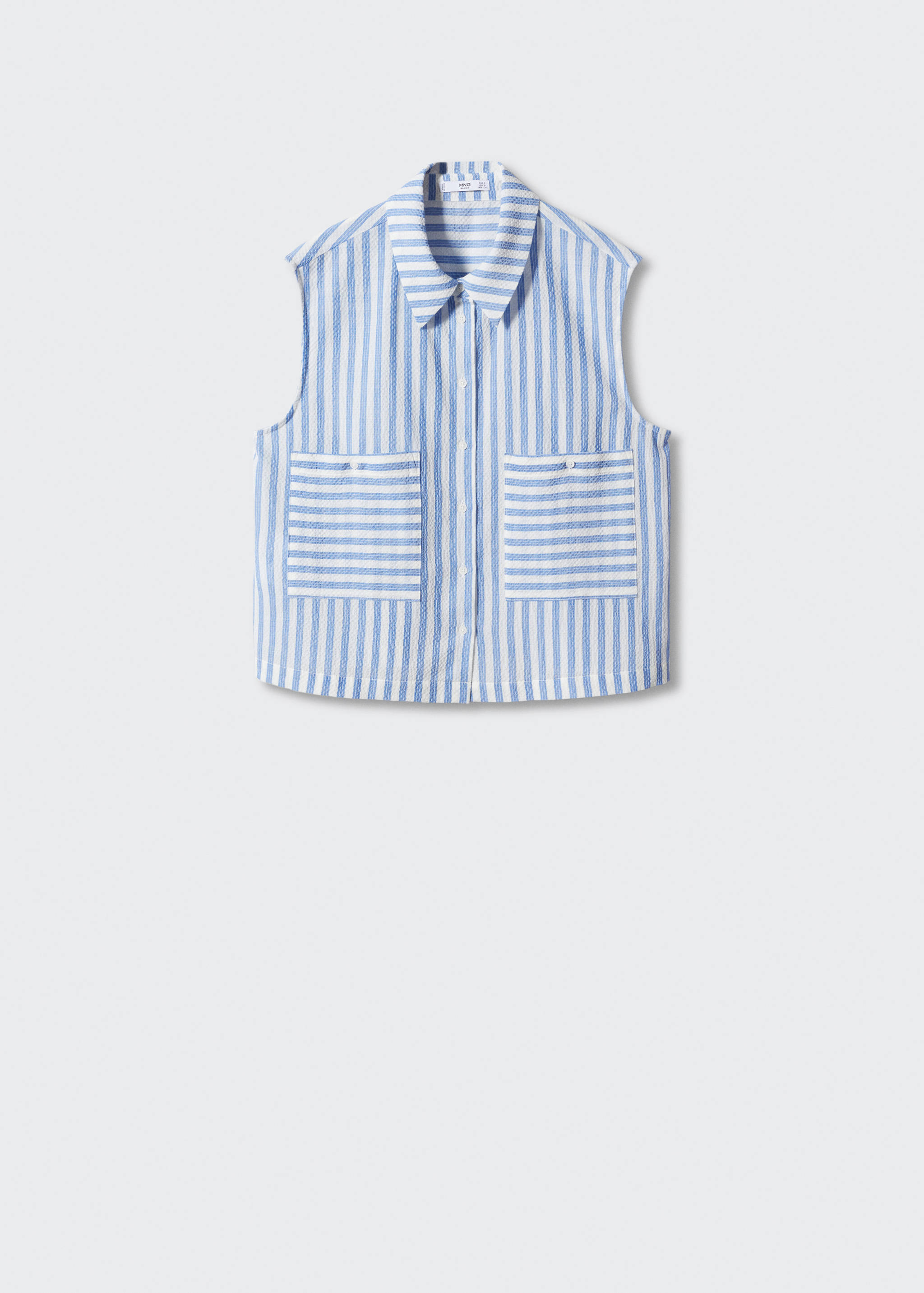 Рубашка без рукавов с принтом - Изделие без модели