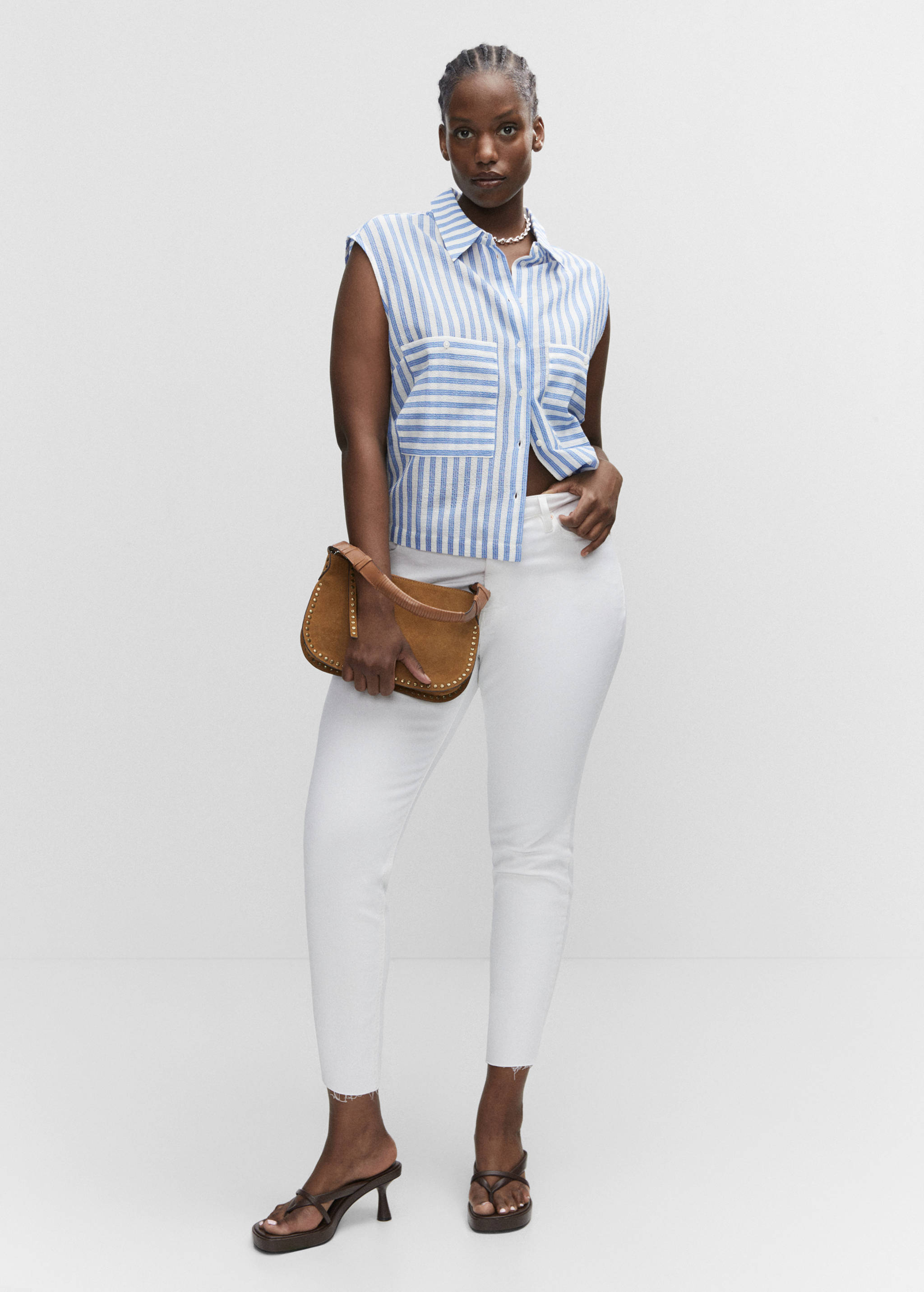 Рубашка без рукавов с принтом - Деталь изделия 3