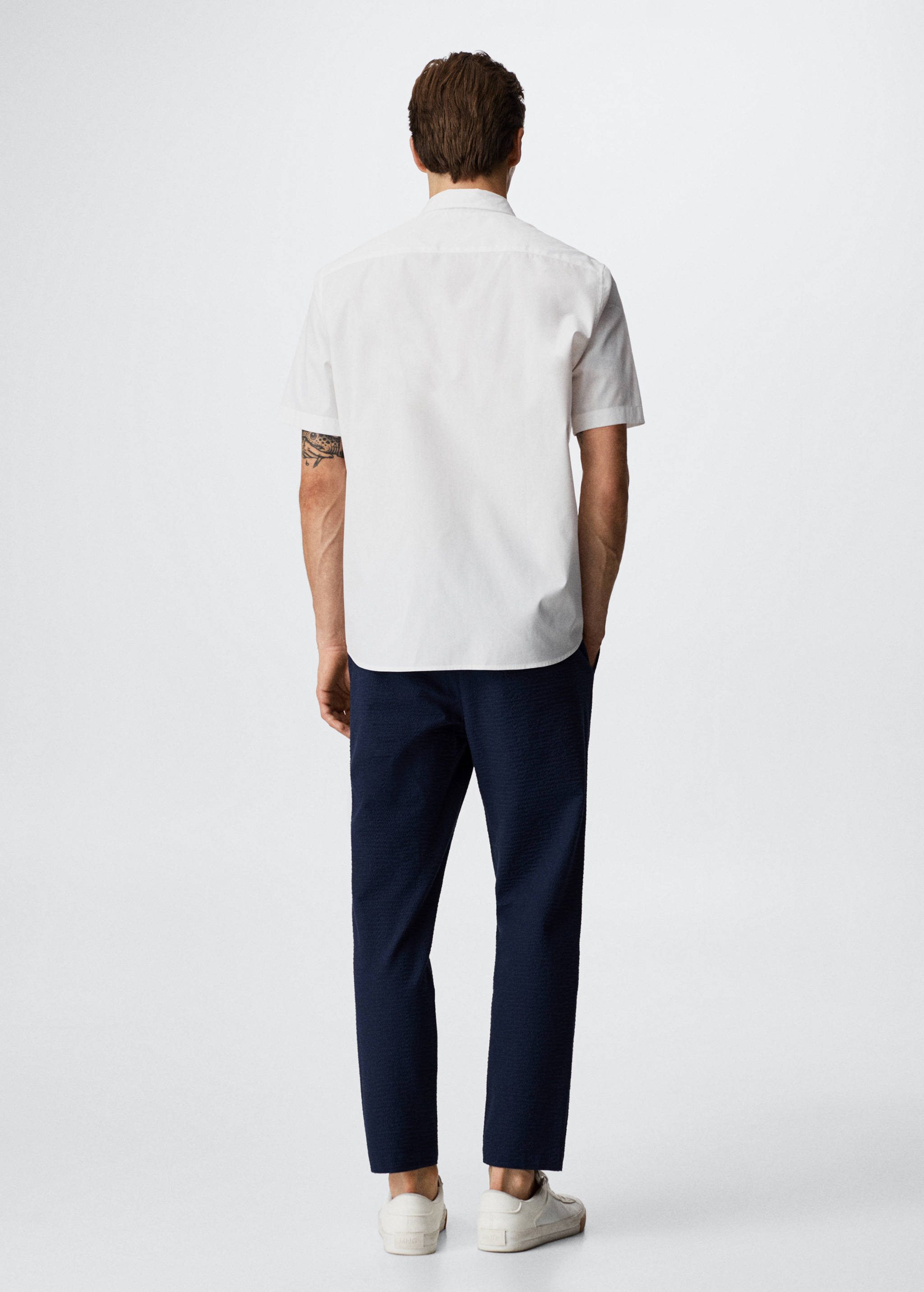 Chemise coton manches courtes - Verso de l’article