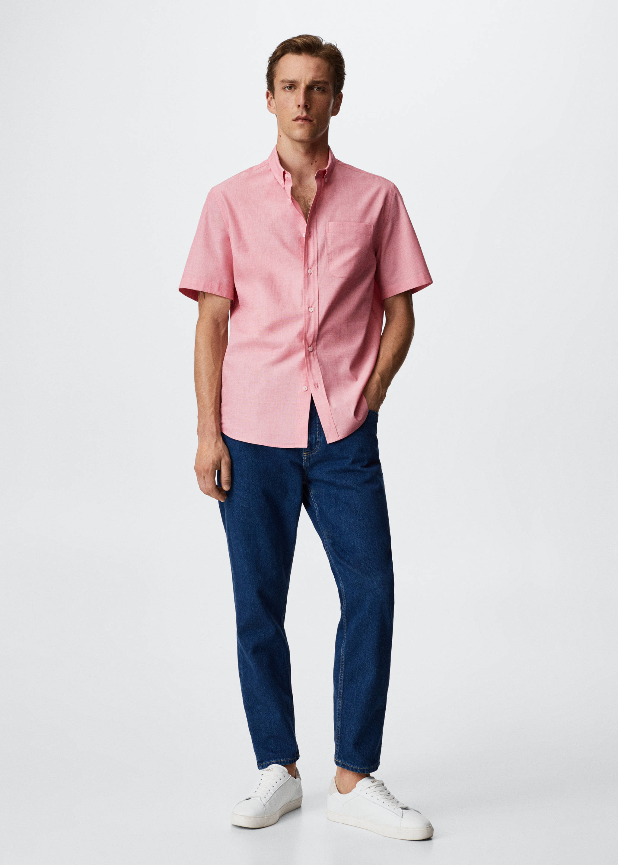 Chemise coton manches courtes - Plan général