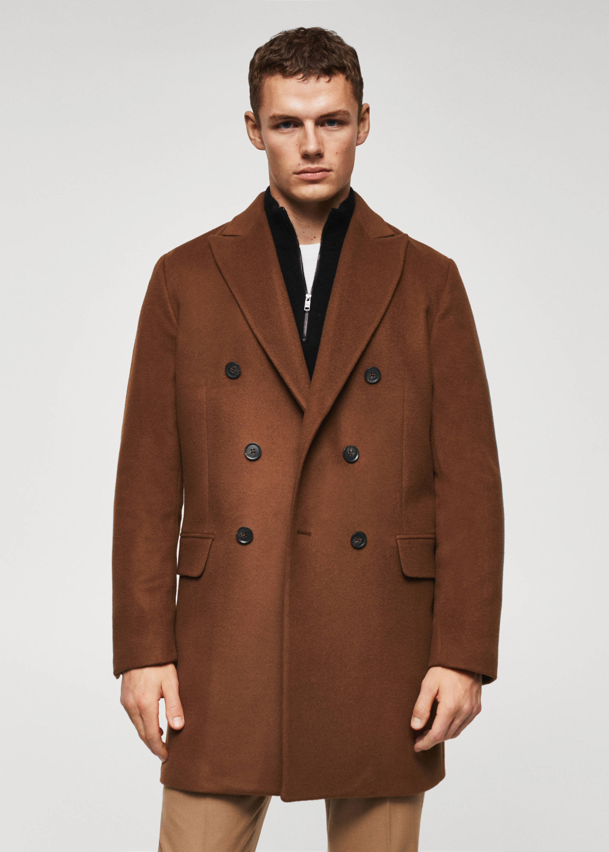 Wool double-breasted coat - Medium plane