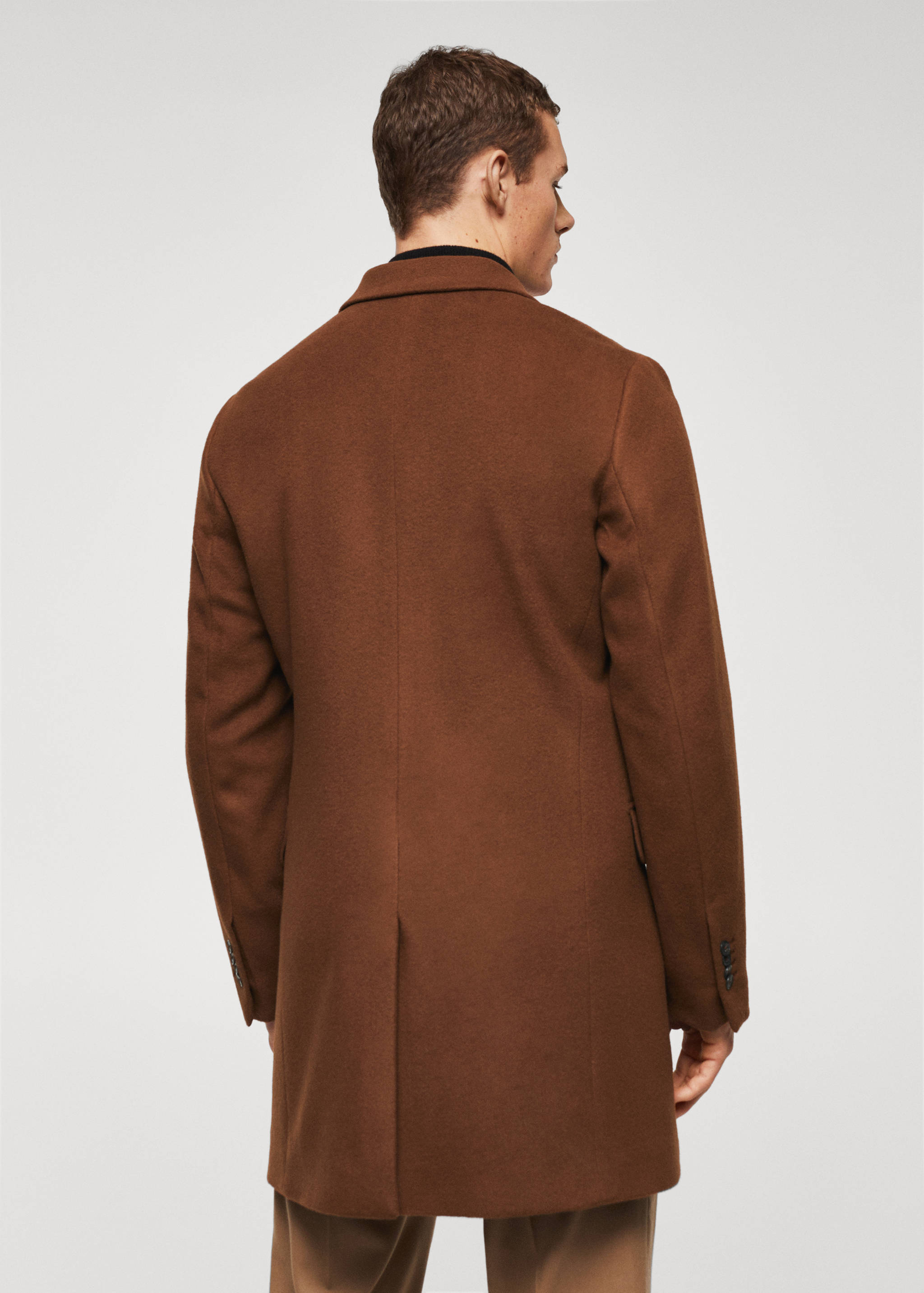 Wool double-breasted coat - Reverse of the article