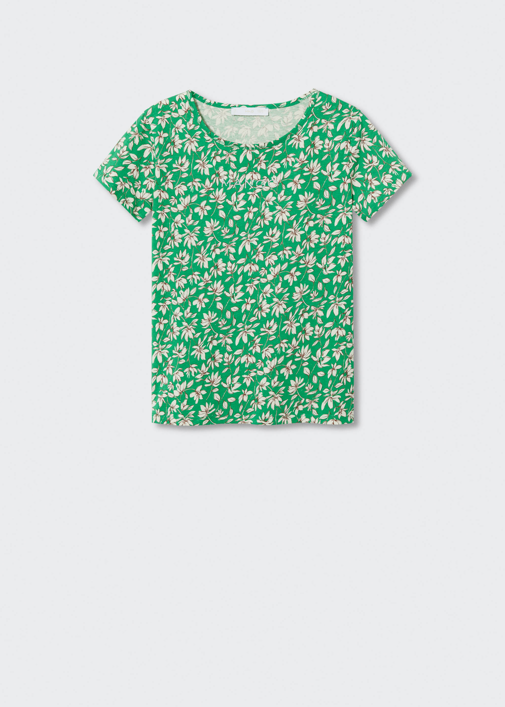 تي شيرت مطبوع عليه شعار مطرز - منتج دون نموذج