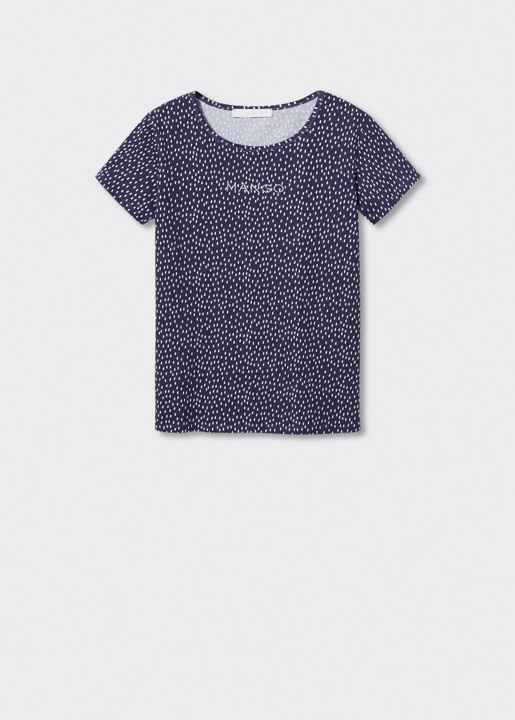 تي شيرت مطبوع عليه شعار مطرز - منتج دون نموذج