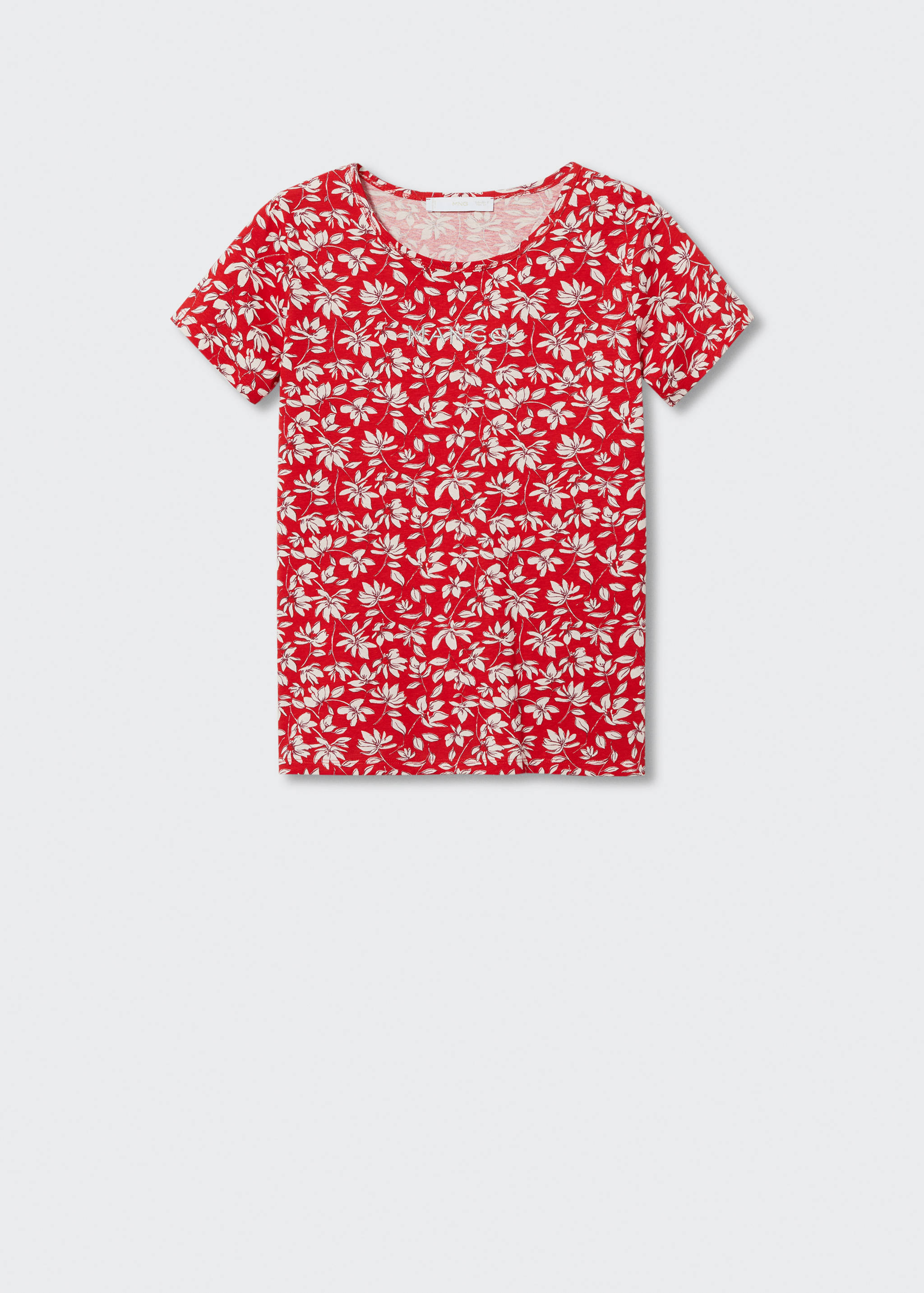 تي شيرت مطبوع عليه شعار مطرز - منتج دون نموذج