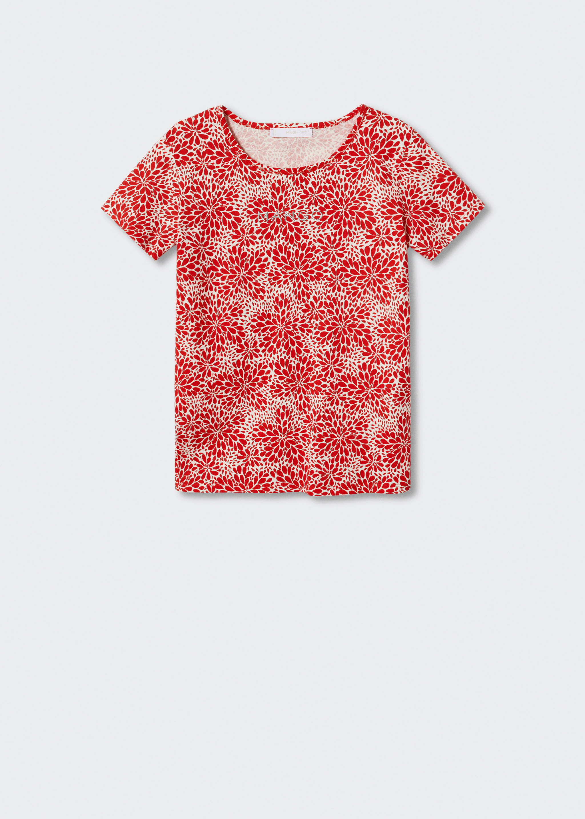 تي شيرت مطبوع عليه شعار مطرز - منتج دون نموذج