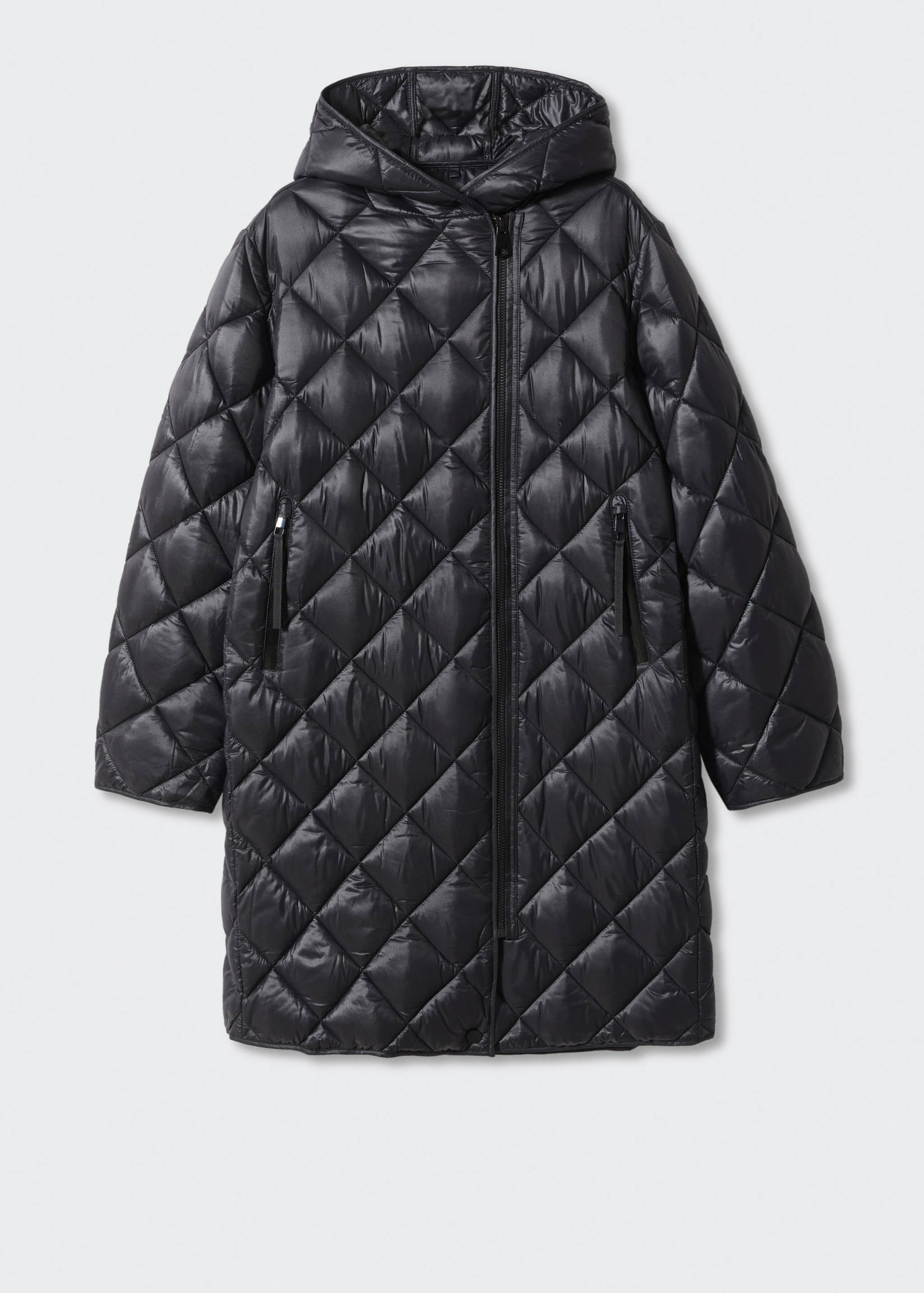 Hood quilted coat - Article without model